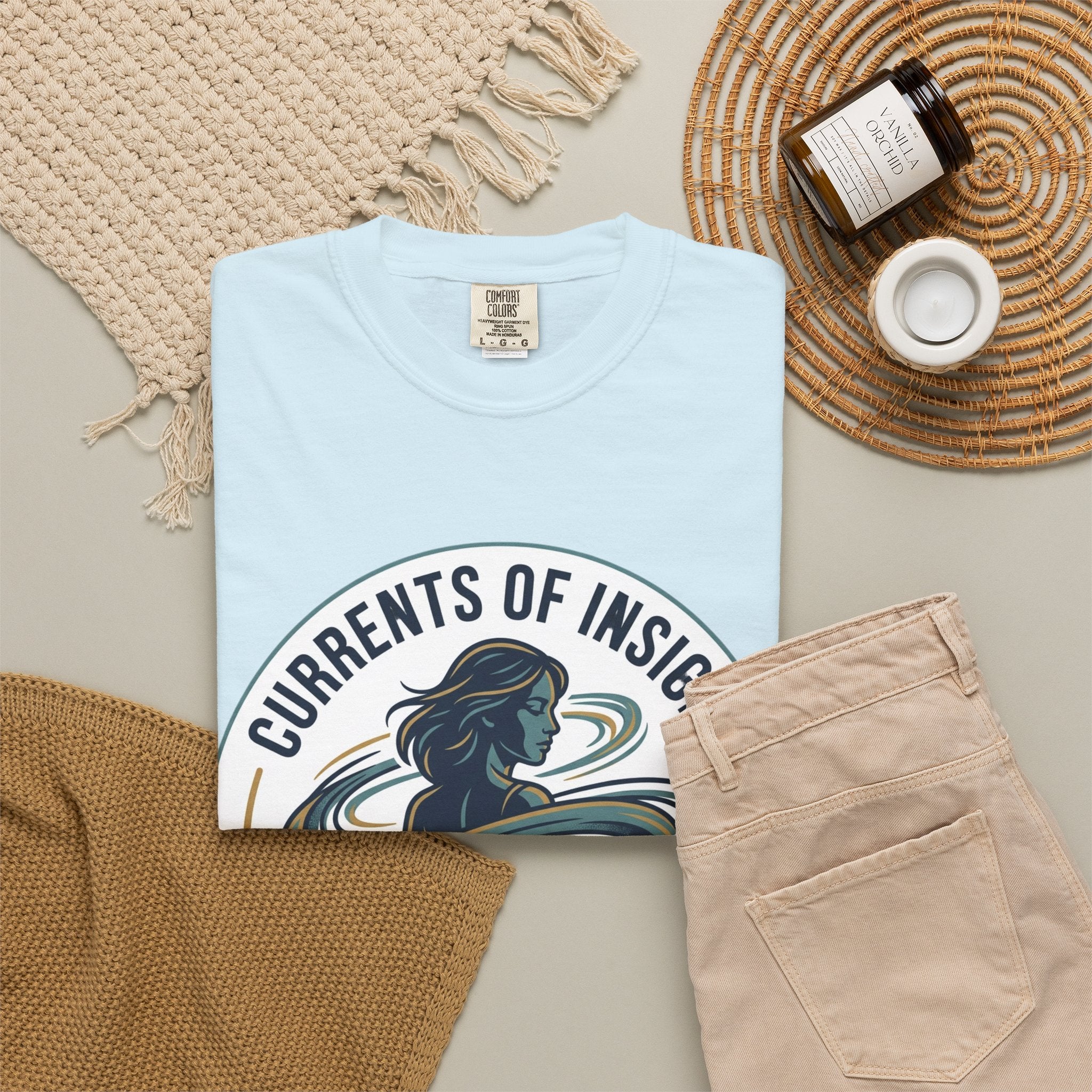 Power Runs Black Currents of Insight T-Shirt — 'Astra: Every thought leaves a trail' Graphic Tee by Power Runs Black
