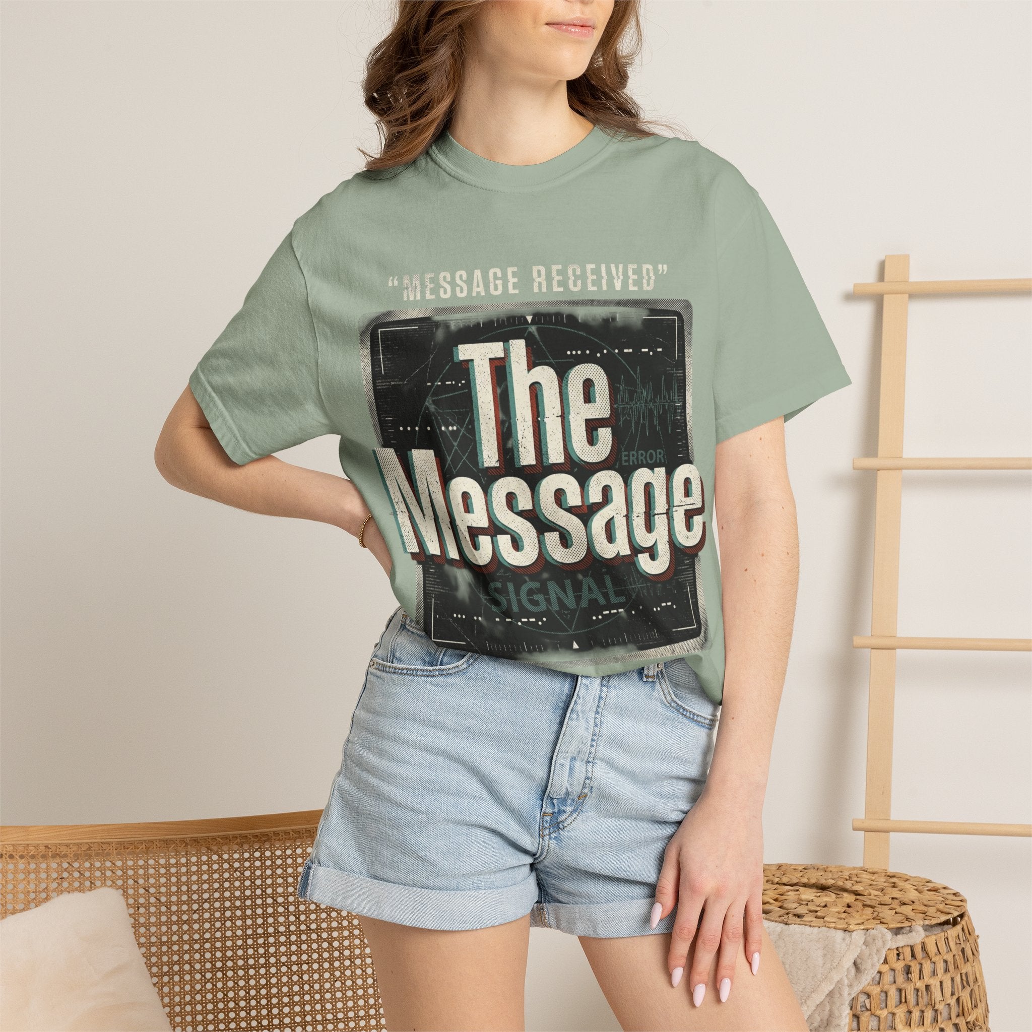 Power Runs Black PRB The Message Signal T-Shirt — Retro Graphic Tee with 'Message Received' Design by Power Runs Black