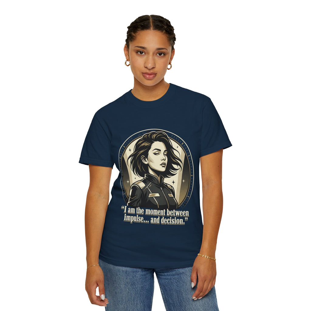 Power Runs Black Retro Space Captain Portrait T-Shirt — 'Fearless Commander' Graphic Tee by Power Runs Black