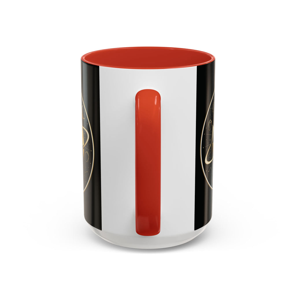 PRB Gold Cosmos Design Accent Coffee Mug | The Break, Planet Illustration by Power Runs Black