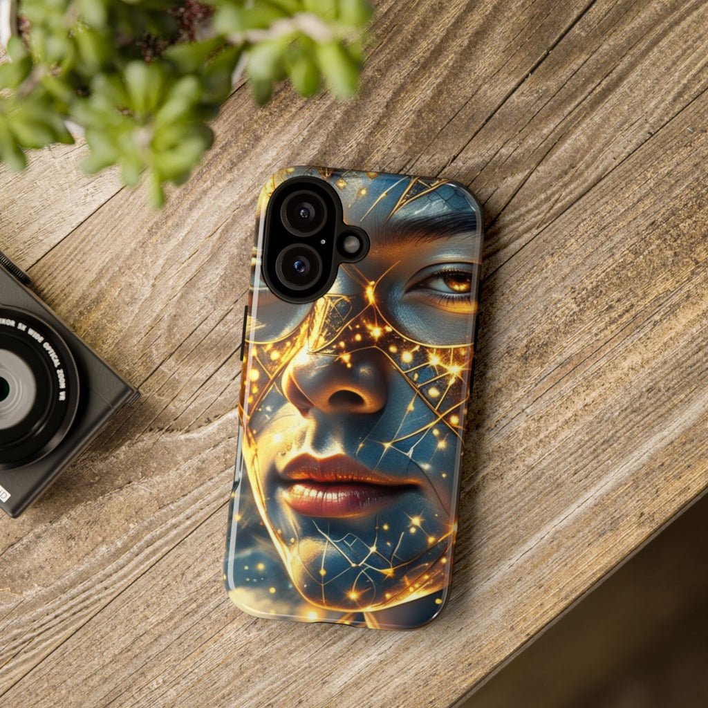PRB Galactic Portrait Tough Case | Cosmic Face Phone Case, Starry Nebula Design by Printify