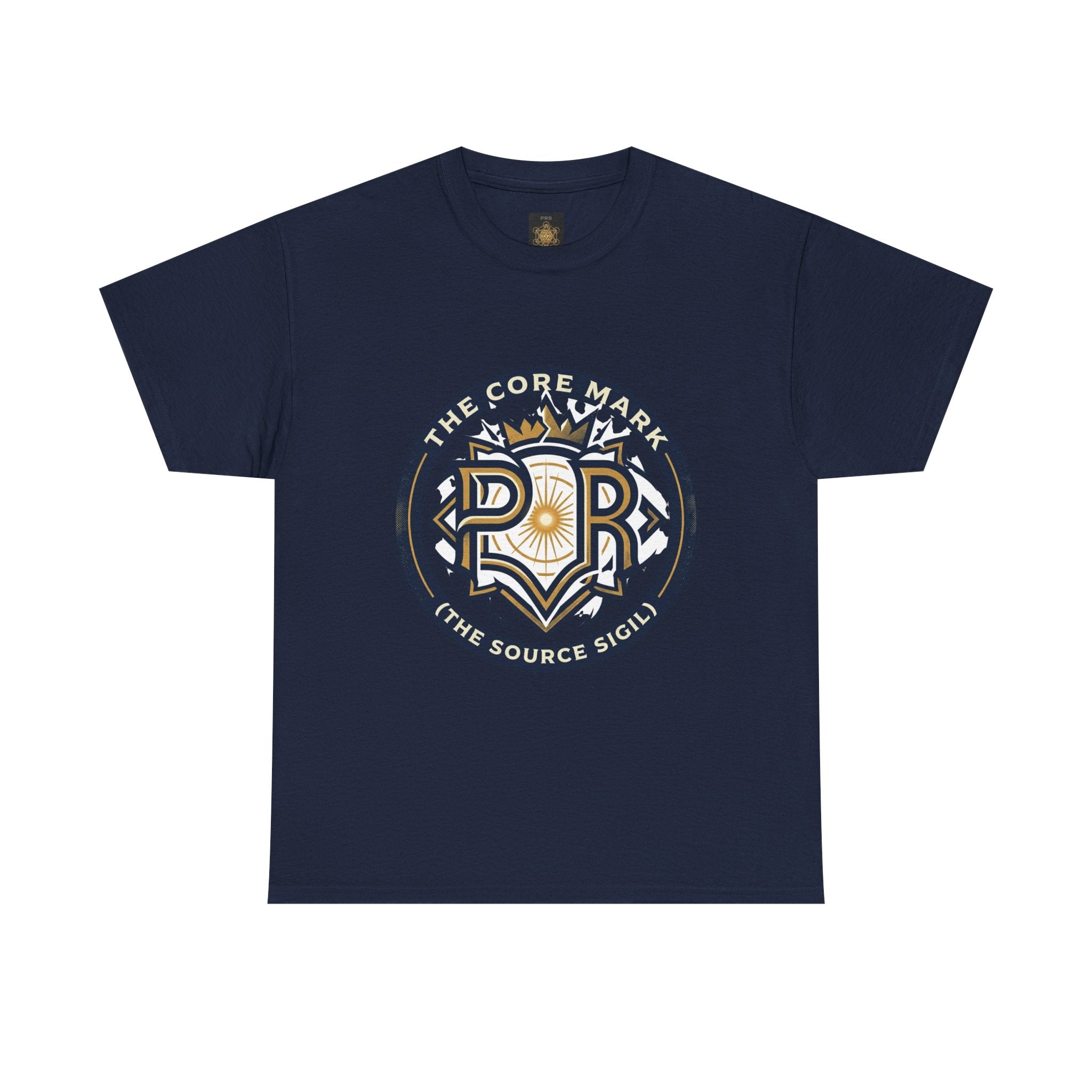 Power Runs Black PRB Core Mark Logo T-Shirt — "The Source Sigil" Retro Emblem Tee by Power Runs Black