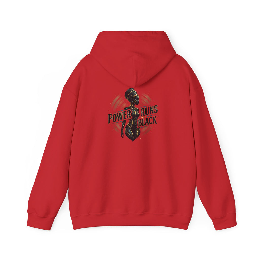 Power Runs Black PRB Logo Hoodie — Ascension State Crown Design by Printify