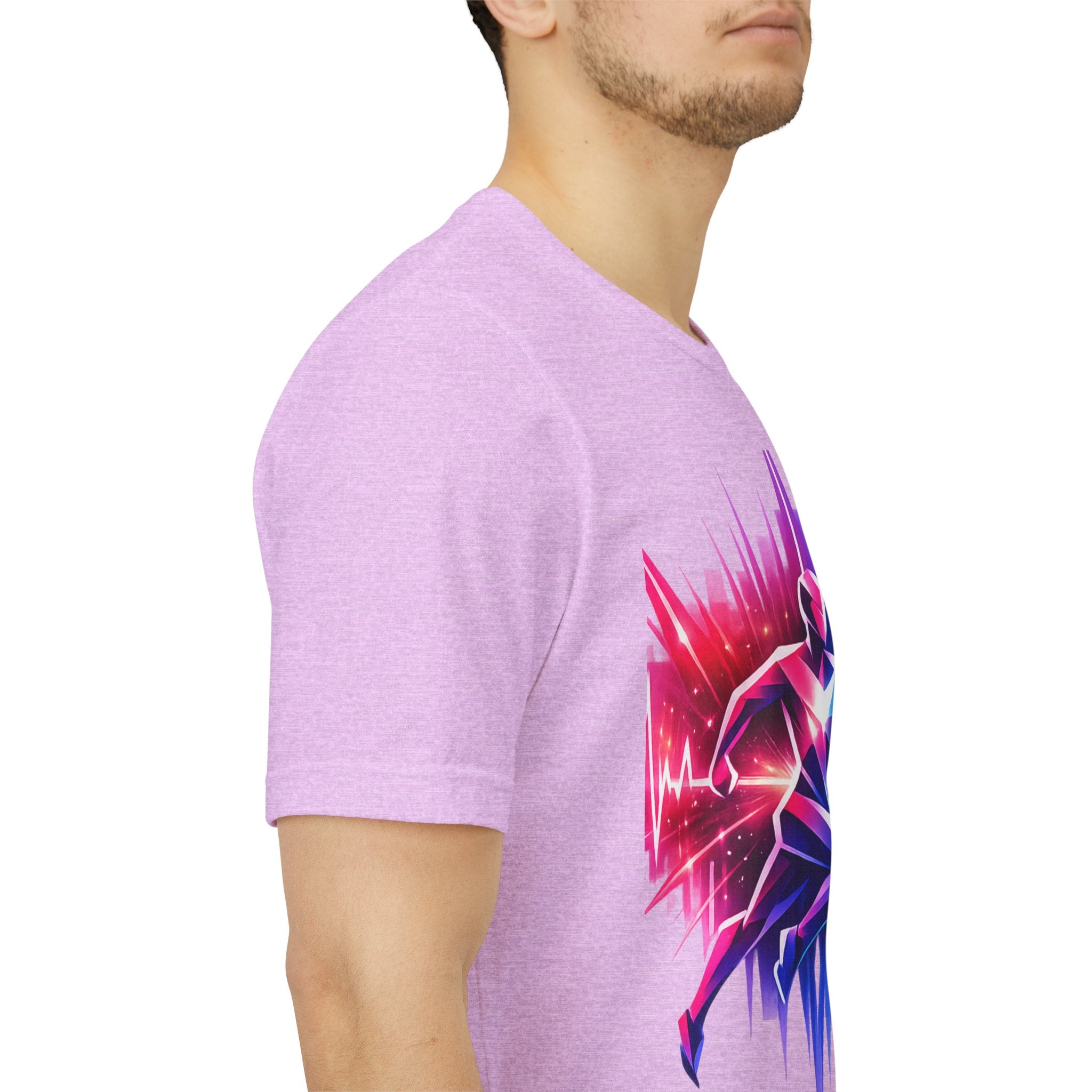 Power Runs Black PRB Running Pulse Graphic Tee — Neon Runner Heartbeat Sports T‑Shirt by Power Runs Black
