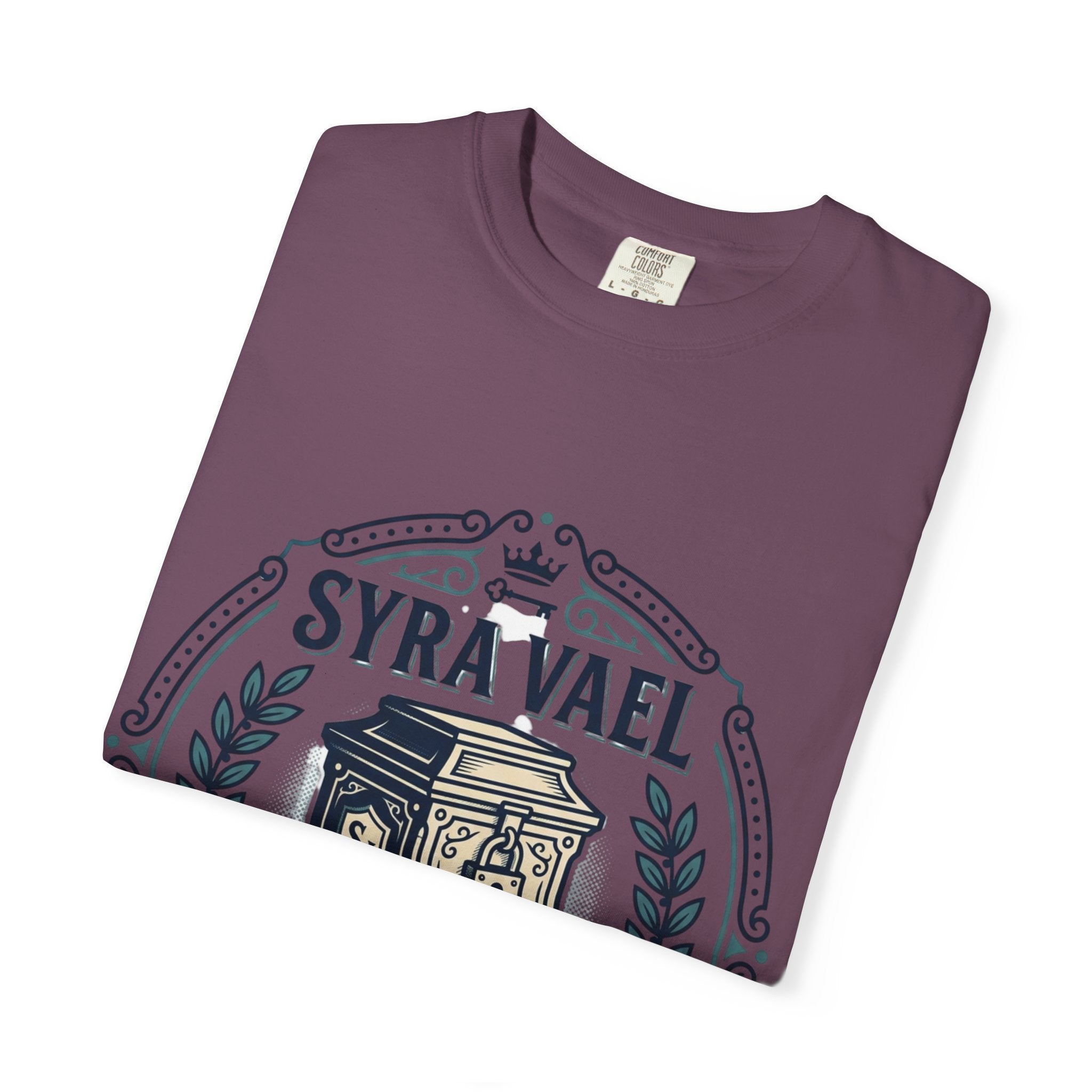 Power Runs Black PRB — Syra Vael Vintage Crest Tee by Power Runs Black