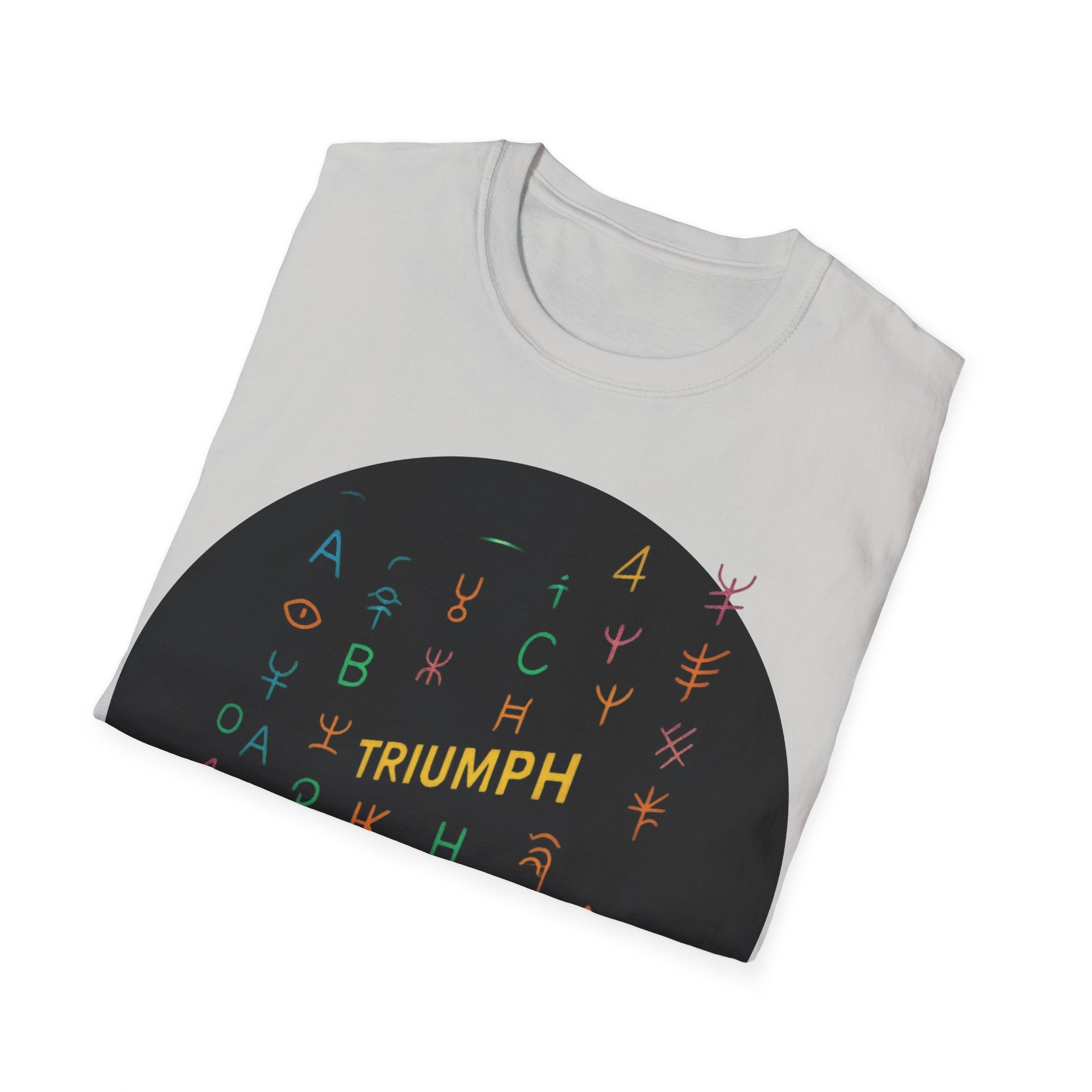 PRB Triumph Afro Hair Silhouette T-Shirt | Black Hair Alphabet Design by Power Runs Black