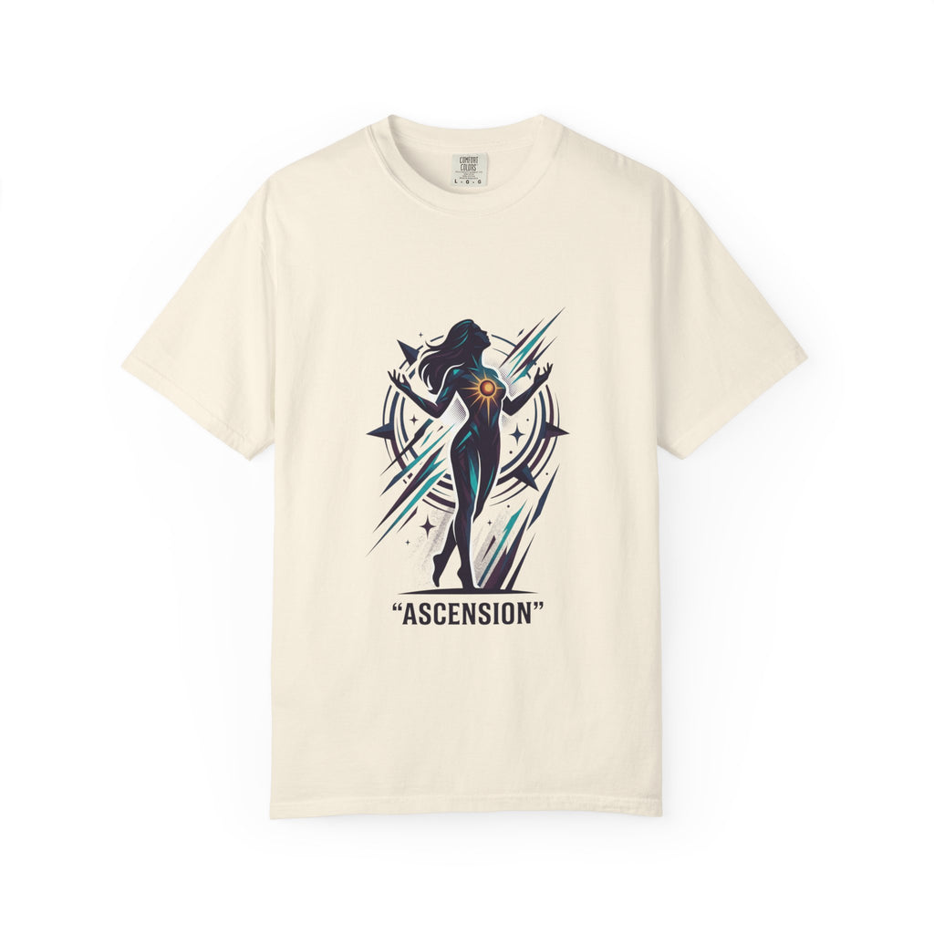 Power Runs Black PRB Ascension Graphic T-Shirt — Cosmic Silhouette Tee by Printify