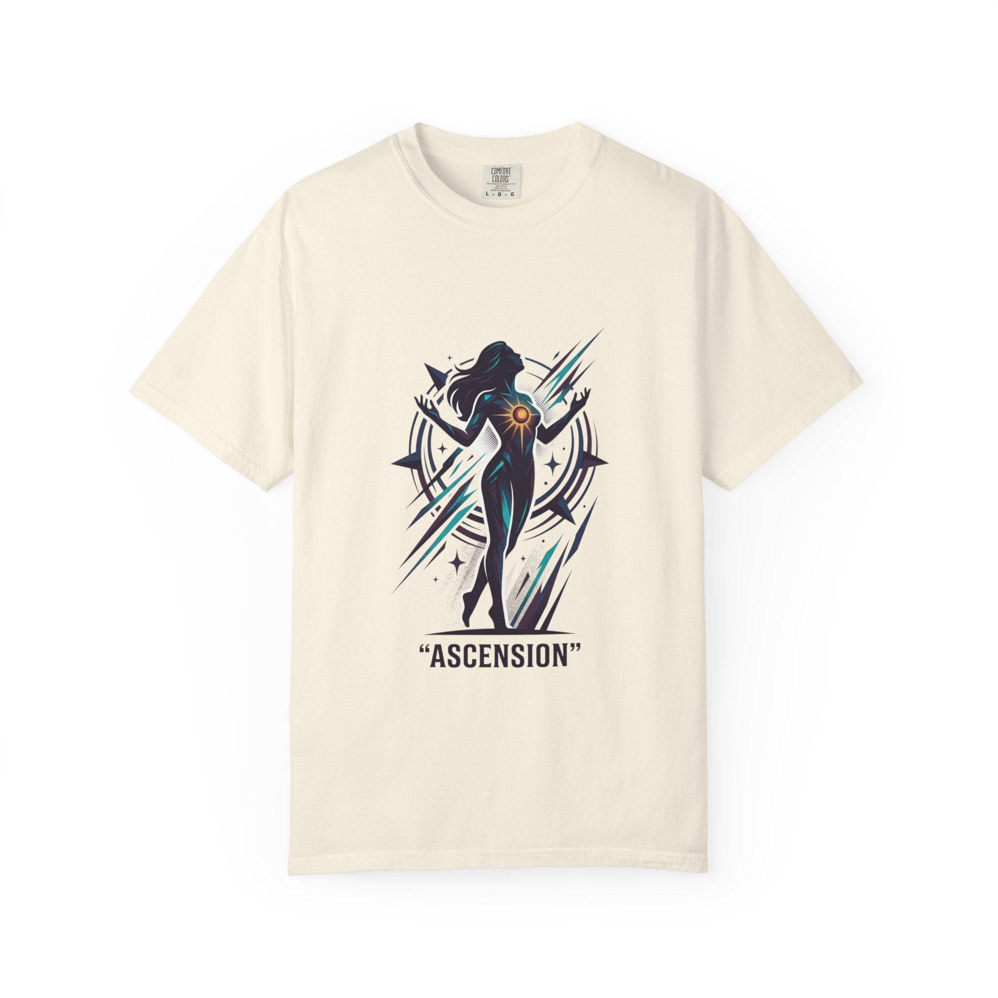 Power Runs Black PRB Ascension Graphic T-Shirt — Cosmic Silhouette Tee by Printify