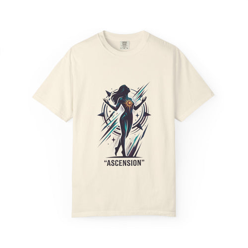 Power Runs Black PRB Ascension Graphic T-Shirt — Cosmic Silhouette Tee by Printify