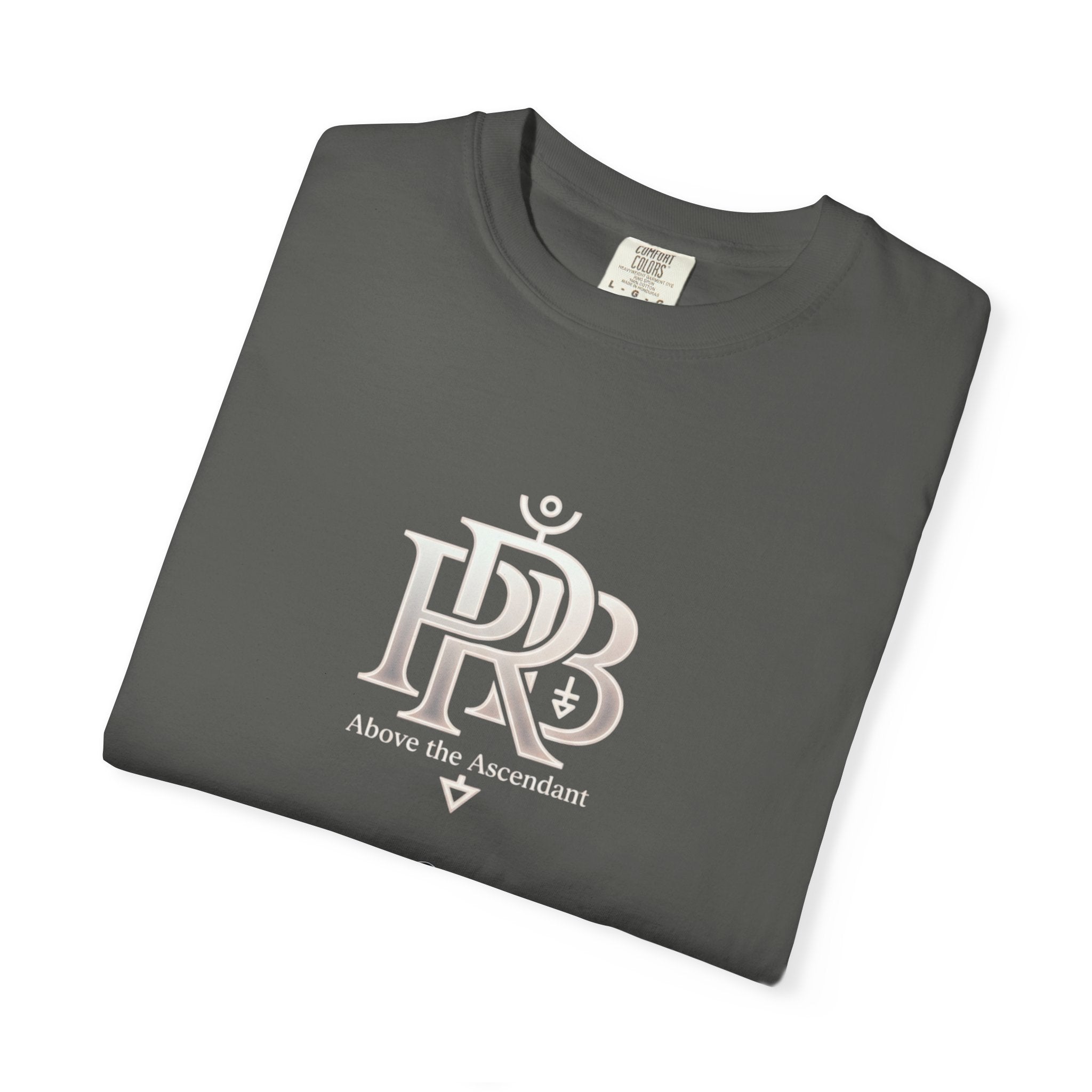 Printify Silhouette Logo T‑Shirt — Minimalist Dressed Figure & PRD Monogram - T-Shirt