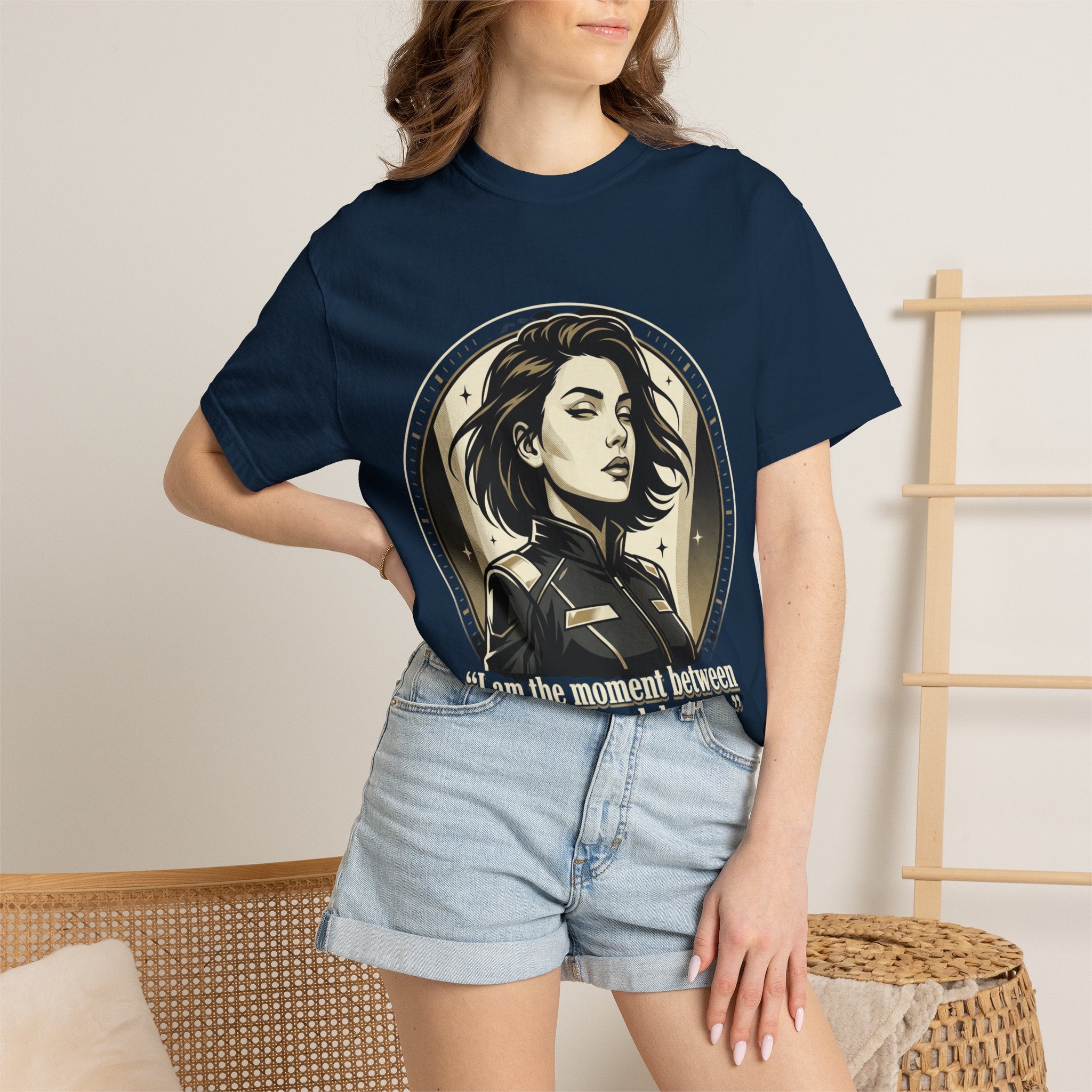Power Runs Black Retro Space Captain Portrait T-Shirt — 'Fearless Commander' Graphic Tee by Power Runs Black
