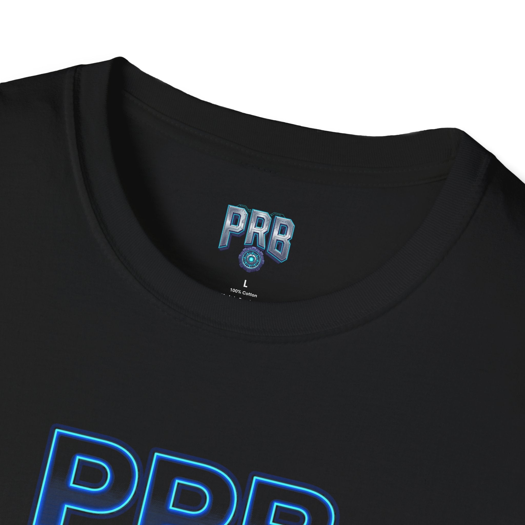 PRB Blackline Futuristic DJ Tee — Electronic Music Graphic T-Shirt by Power Runs Black