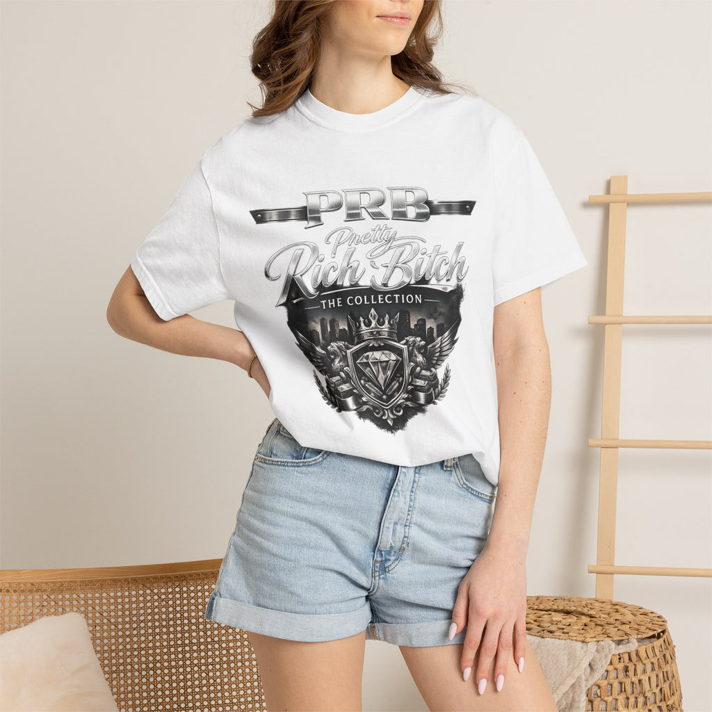 PRB Rebel Biker Crest T-Shirt | Vintage Motorcycle Emblem Tee by Power Runs Black