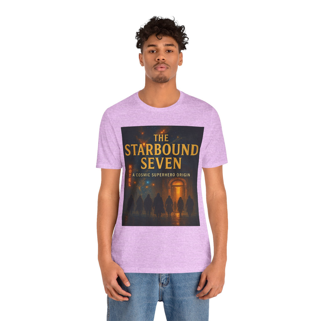 Power Runs Black PRB The Starbound Seven Tee – Retro Cosmic Superhero Poster Shirt by Power Runs Black