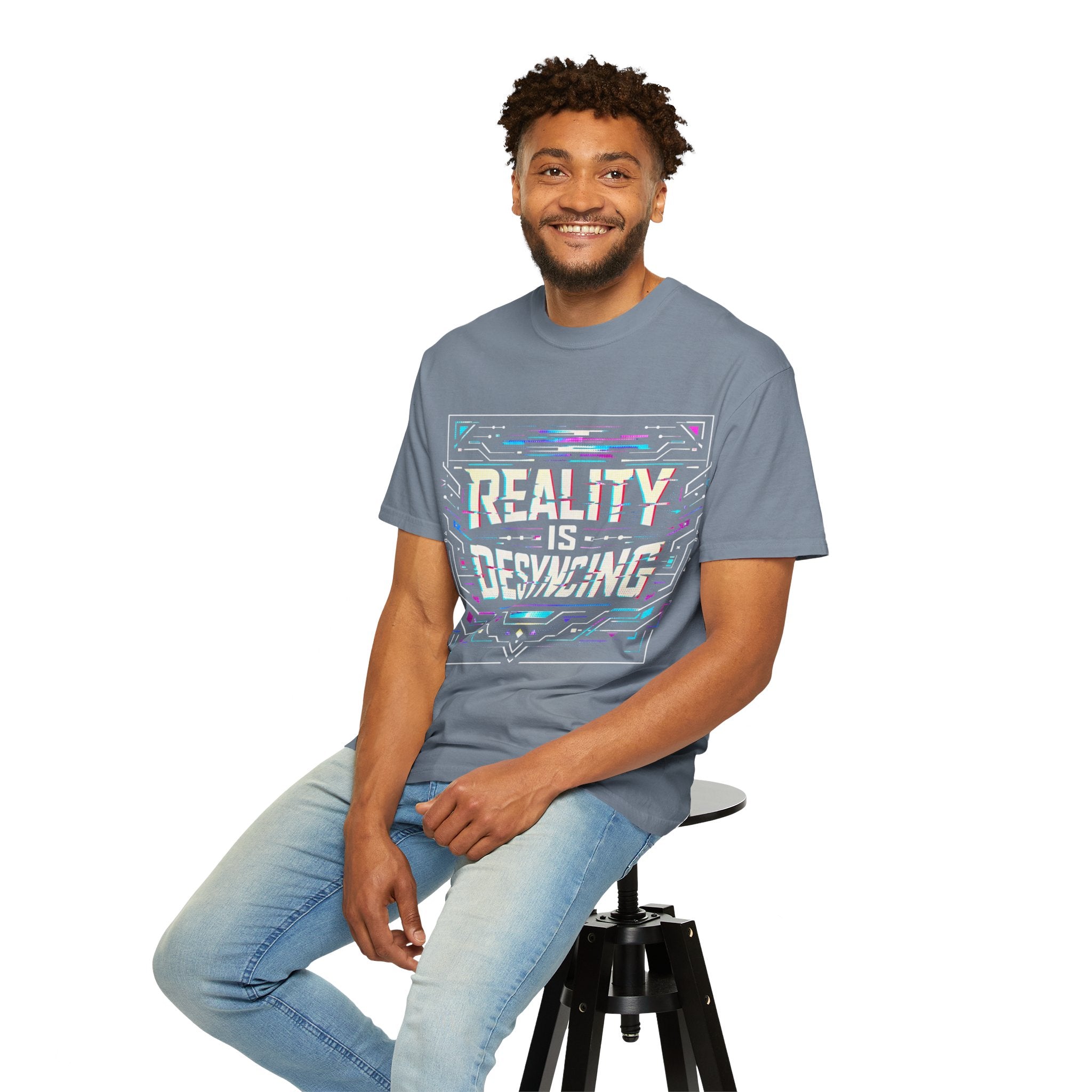 Power Runs Black PRB Glitchy Pastel "Reality Is Desyncing" T-Shirt by Power Runs Black