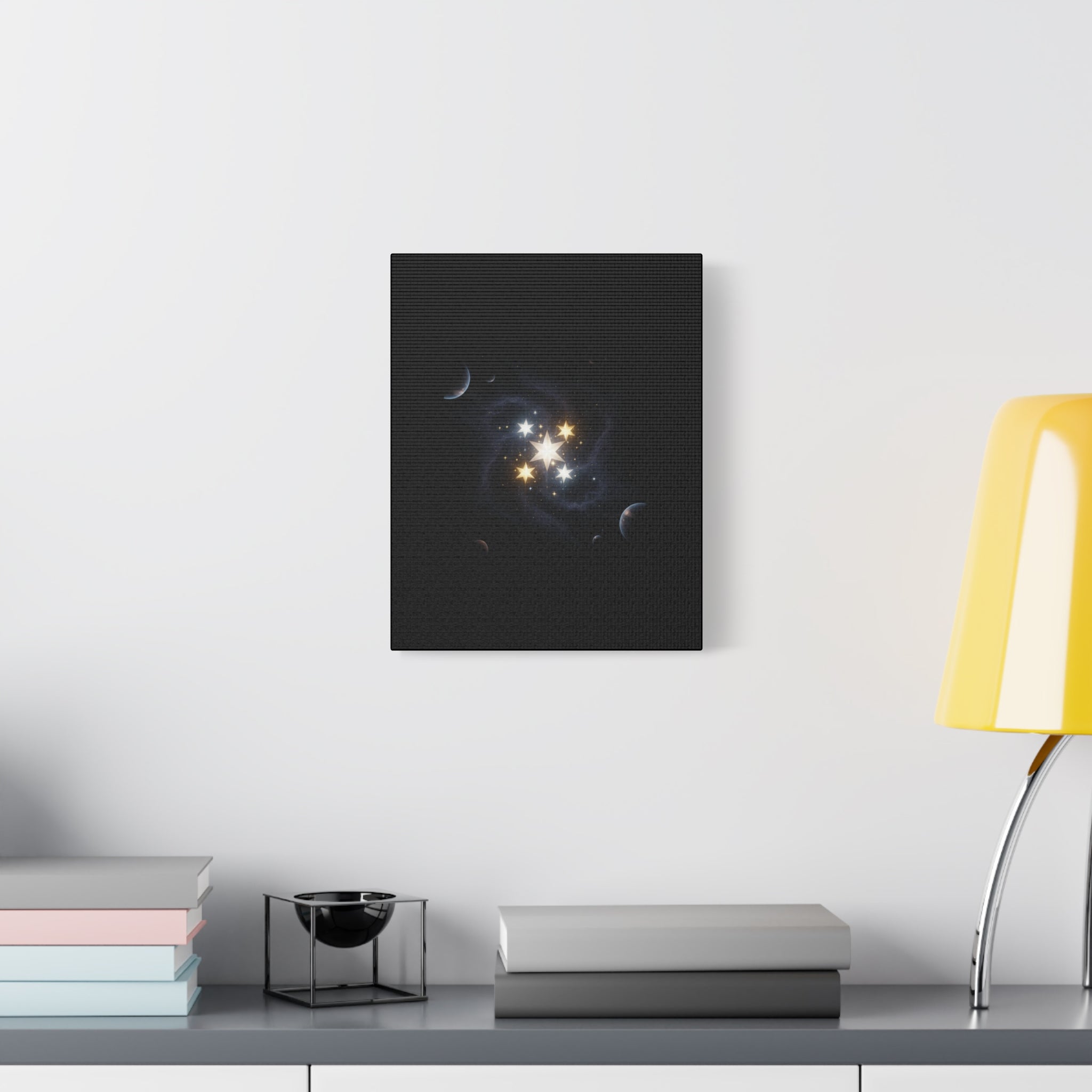 Power Runs Black PRB Glowing Star Constellation Canvas by Power Runs Black