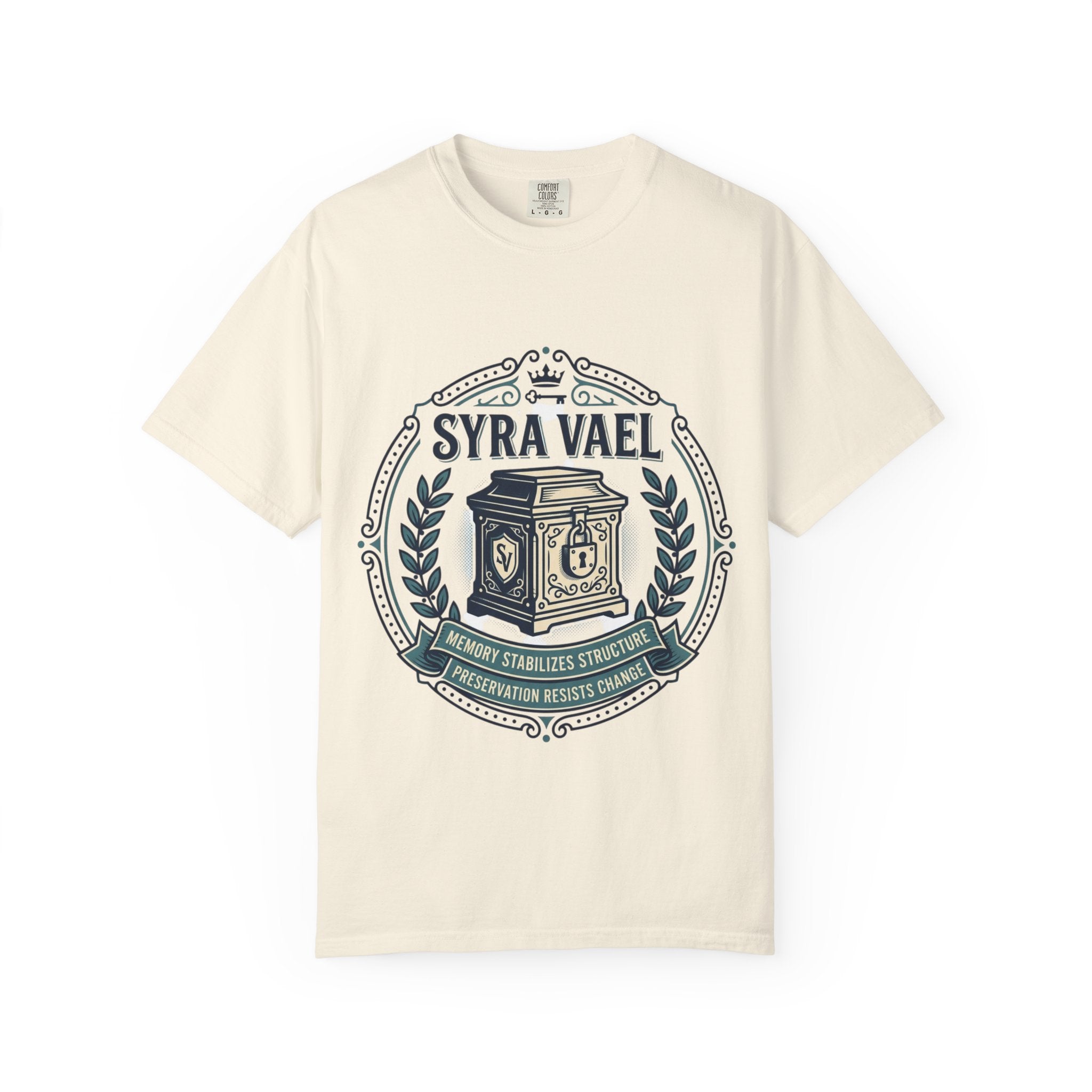 Power Runs Black PRB — Syra Vael Vintage Crest Tee by Power Runs Black
