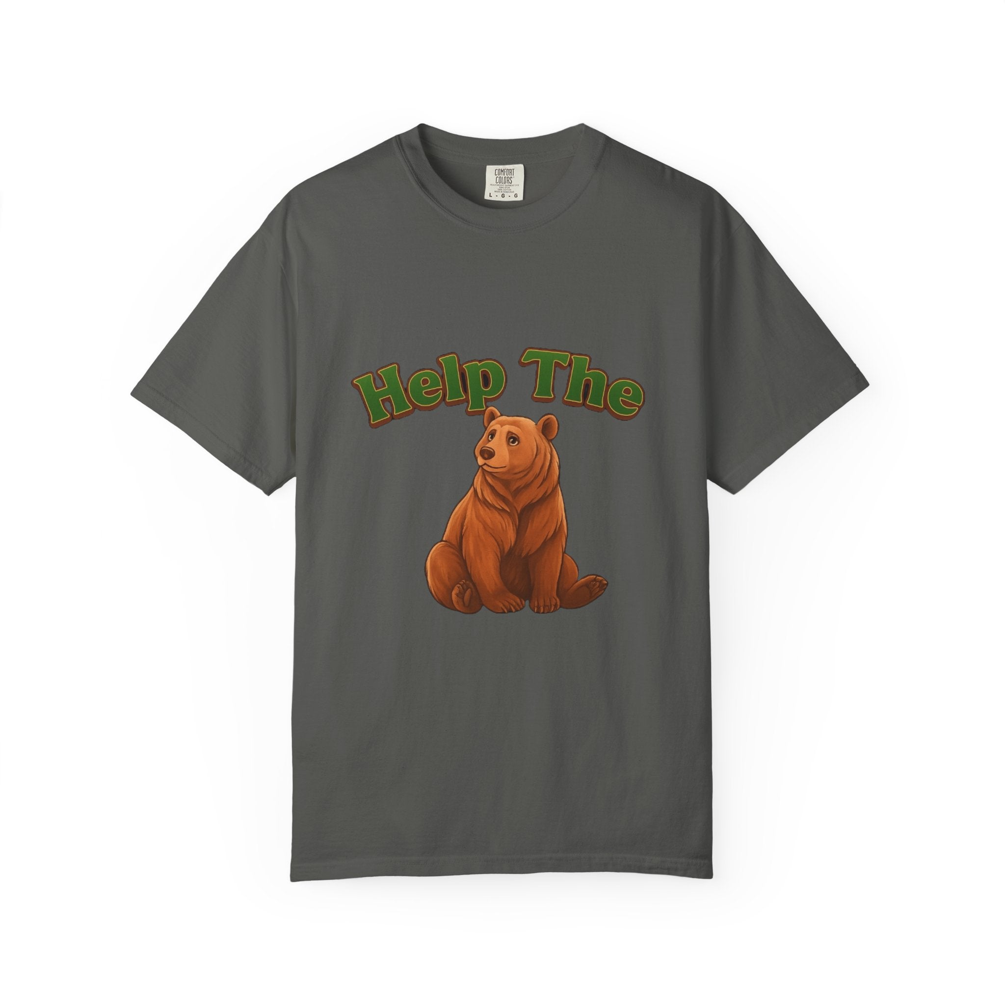 PRB Help The Bear T-shirt | Cute Sitting Bear Illustration by Printify