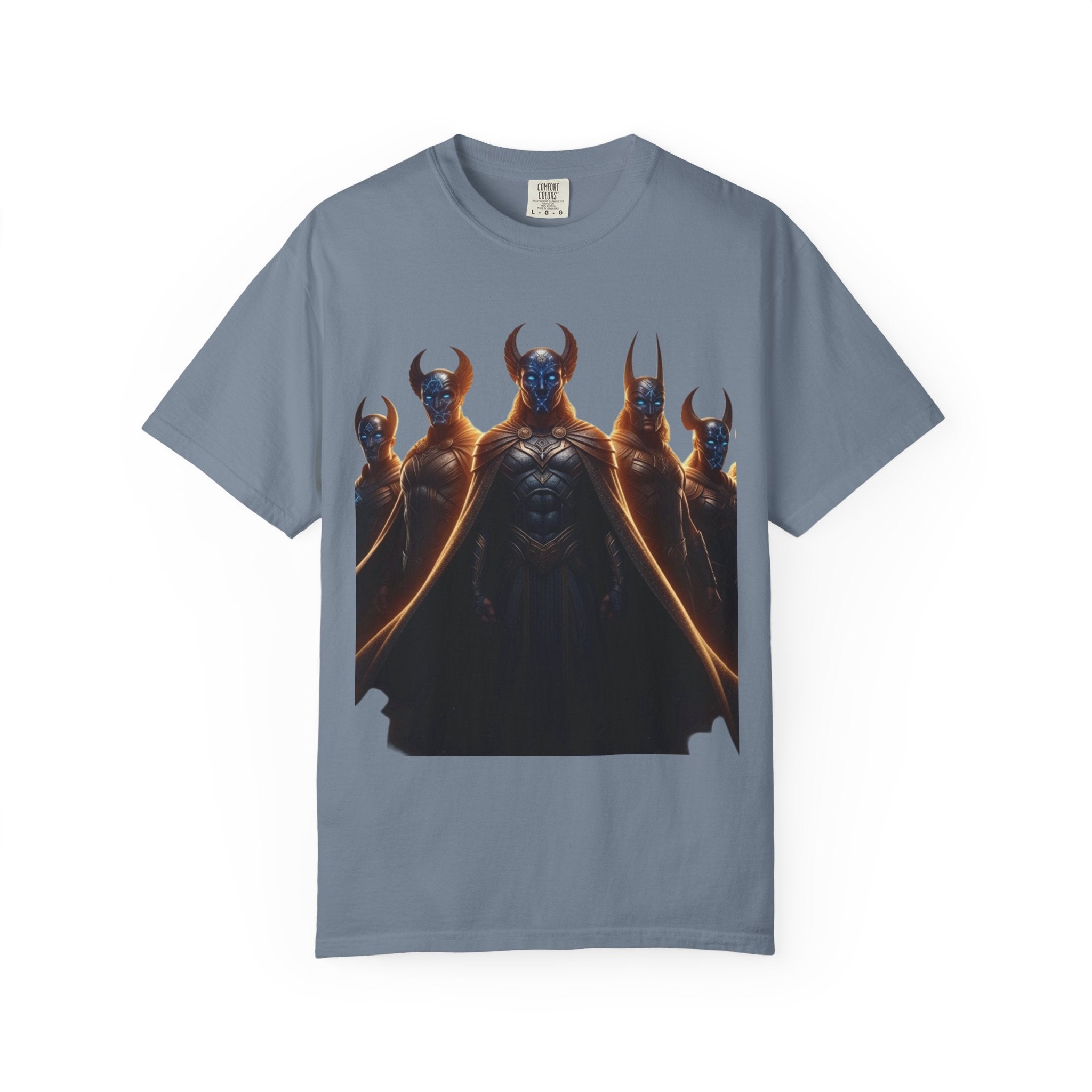 Power Runs Black PRB Dark Legion Graphic T-Shirt — Horned Warriors Fantasy Tee by Power Runs Black