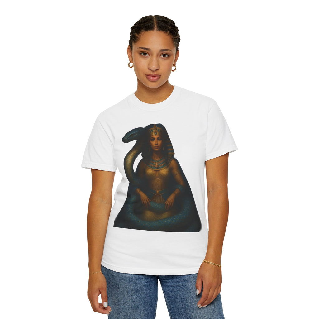 PRB Egyptian Goddess with Snake T-Shirt | Pharaoh Serpent Art Tee by Power Runs Black
