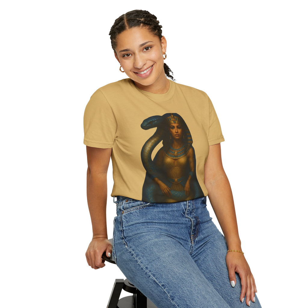 PRB Egyptian Goddess with Snake T-Shirt | Pharaoh Serpent Art Tee by Power Runs Black
