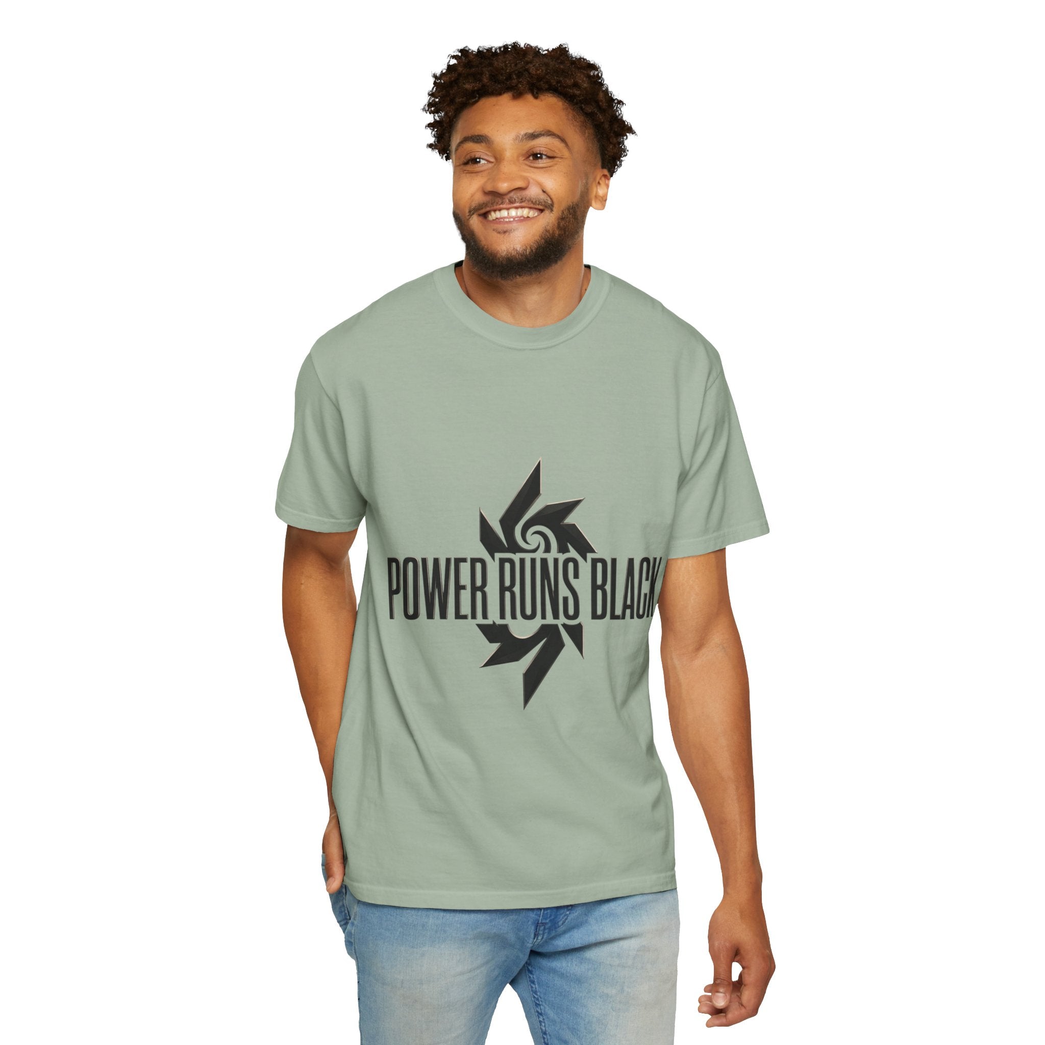 Power Runs Black PRB "Wear The Code" Mystic Shield T-Shirt — Geometric Sigil Graphic Tee by Printify