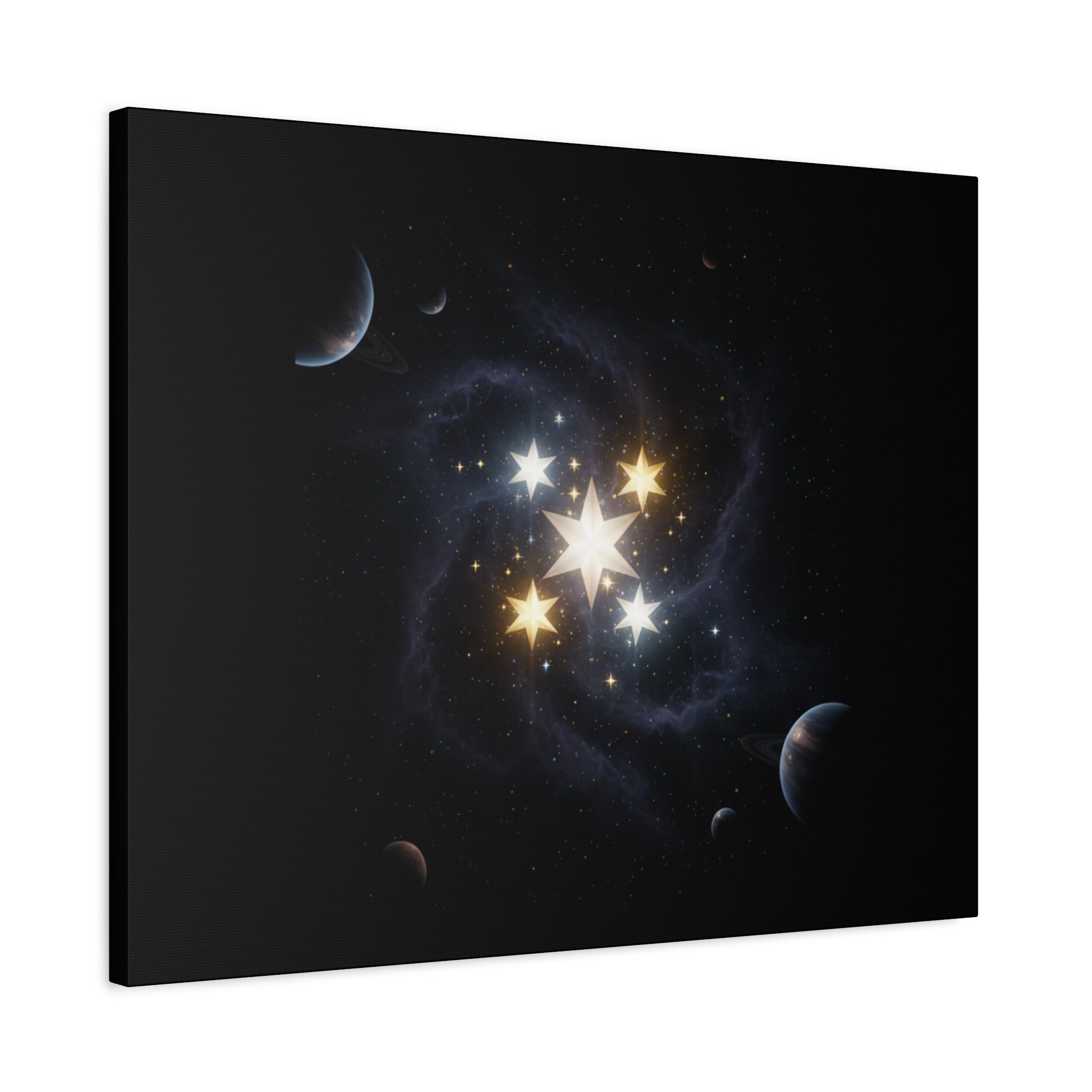Power Runs Black PRB Glowing Star Constellation Canvas by Power Runs Black