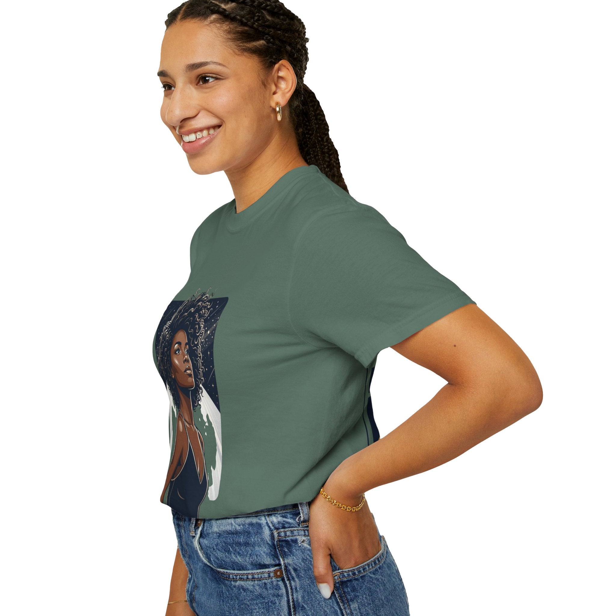 Pretty Rich Bitch The Collection by PRB T-Shirt — Afro Woman Graphic Tee by Power Runs Black