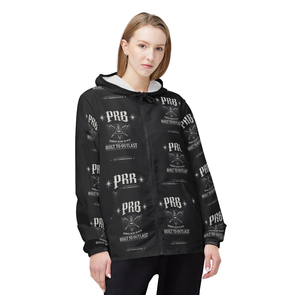 PRB 'Built to Outlast' Windbreaker Jacket by Power Runs Black