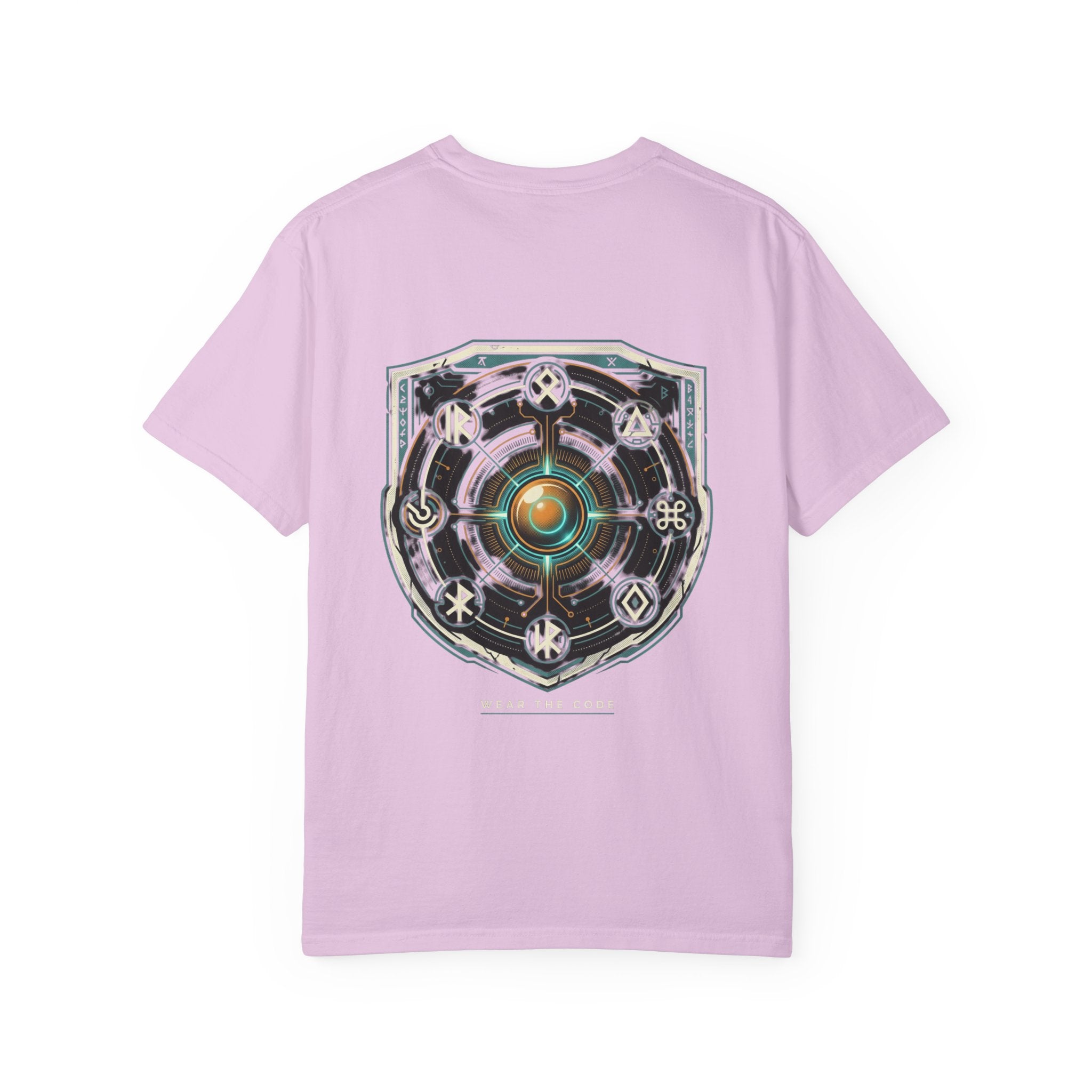 Power Runs Black PRB "Wear The Code" Mystic Shield T-Shirt — Geometric Sigil Graphic Tee by Printify
