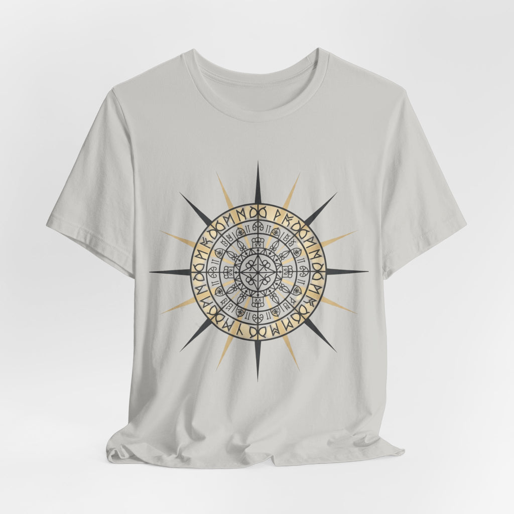 PRB Compass Rose Mandala Tee — Nautical Compass Graphic Shirt by Power Runs Black