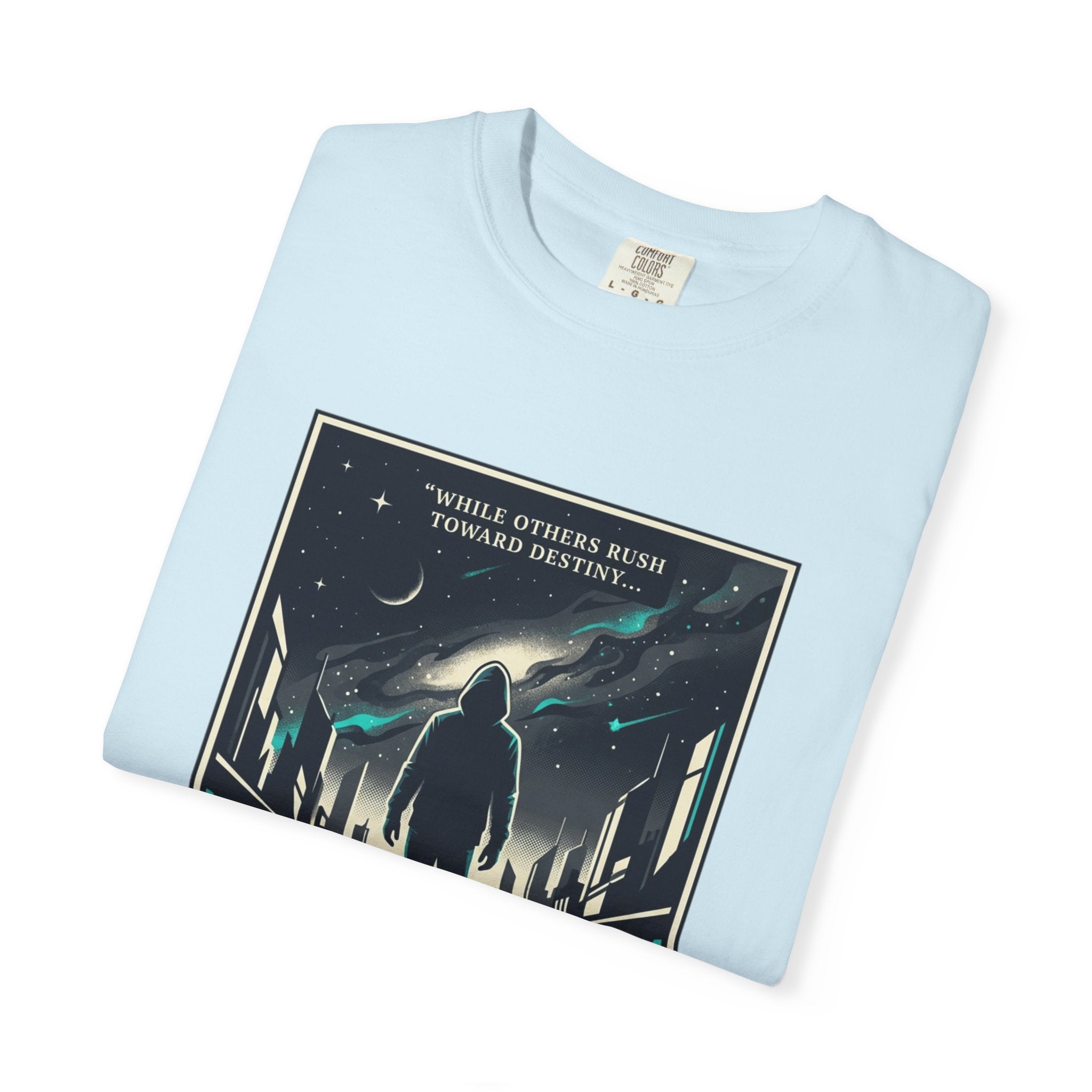 Power Runs Black Astra Sci‑Fi Graphic T-Shirt — "I walk toward understanding" Poster Design by Power Runs Black