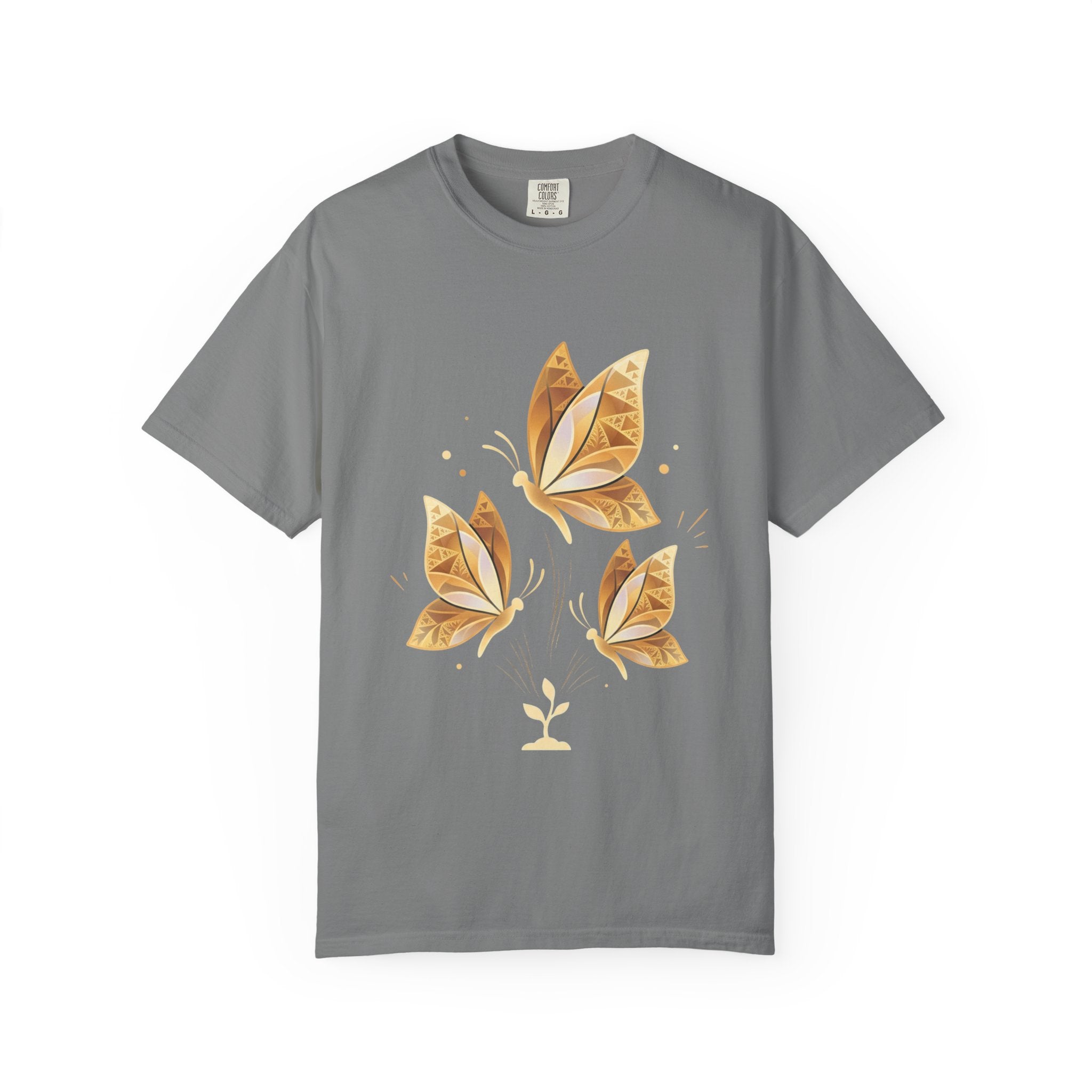 Autumn Leaf Trio T-Shirt | Vintage Garment-Dyed Fall Graphic Tee by Printify