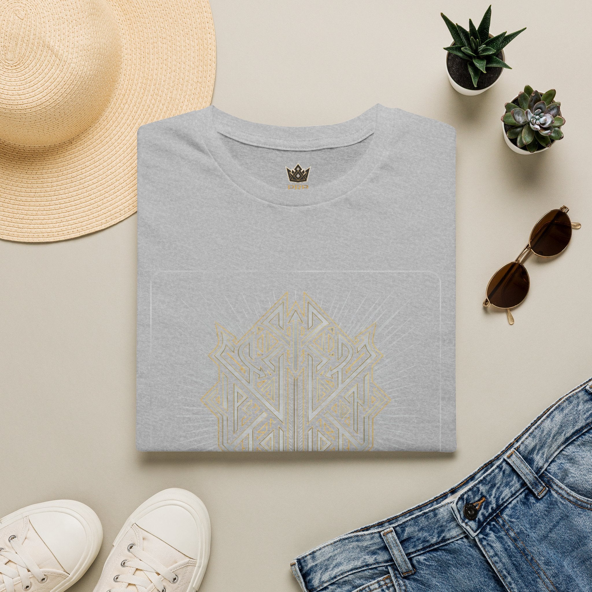 Power Runs Black PRB The Current Geometric Logo T-Shirt by Printify