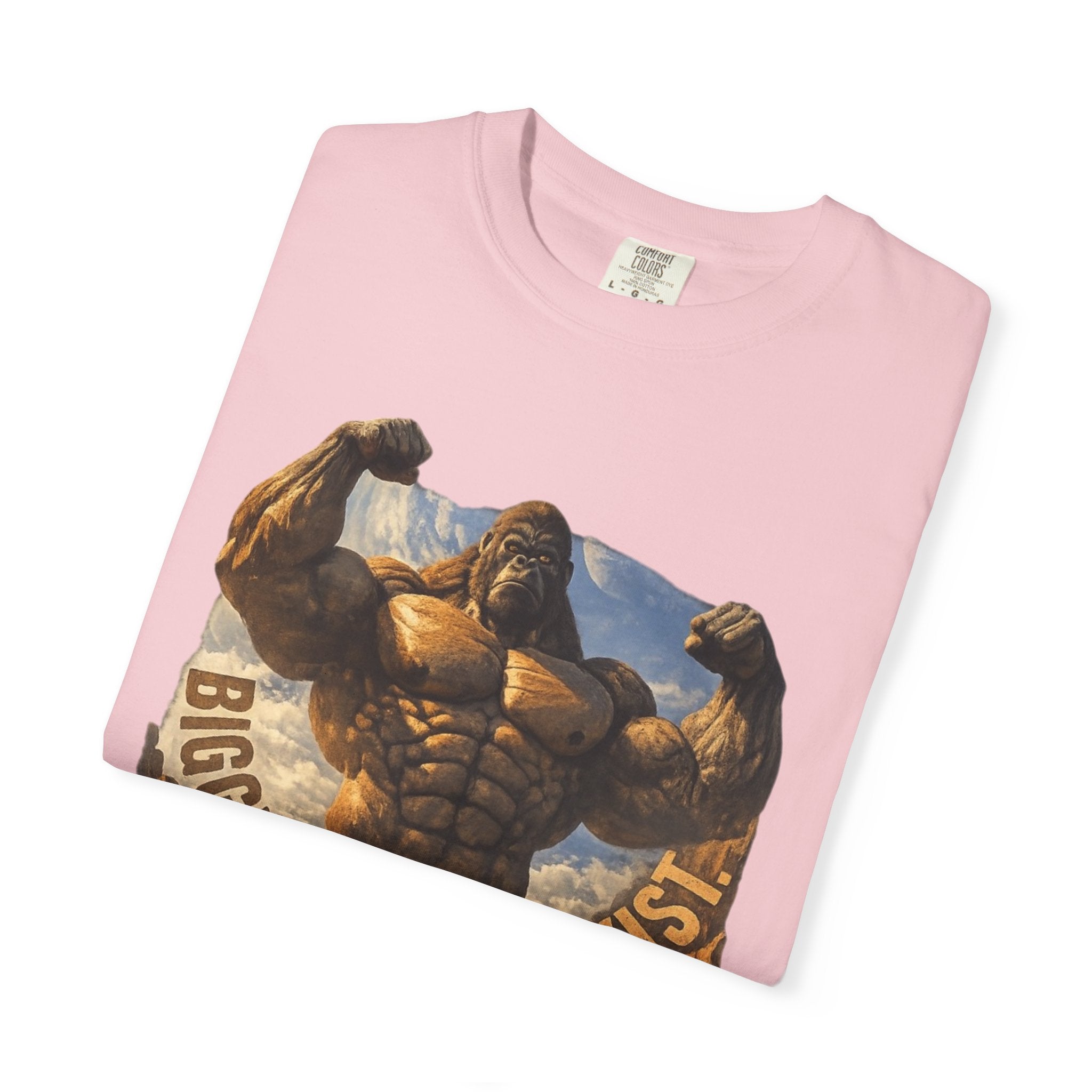 PRB Biggest Flex I Exist T-Shirt — Funny Muscle Gorilla Graphic Tee by Power Runs Black