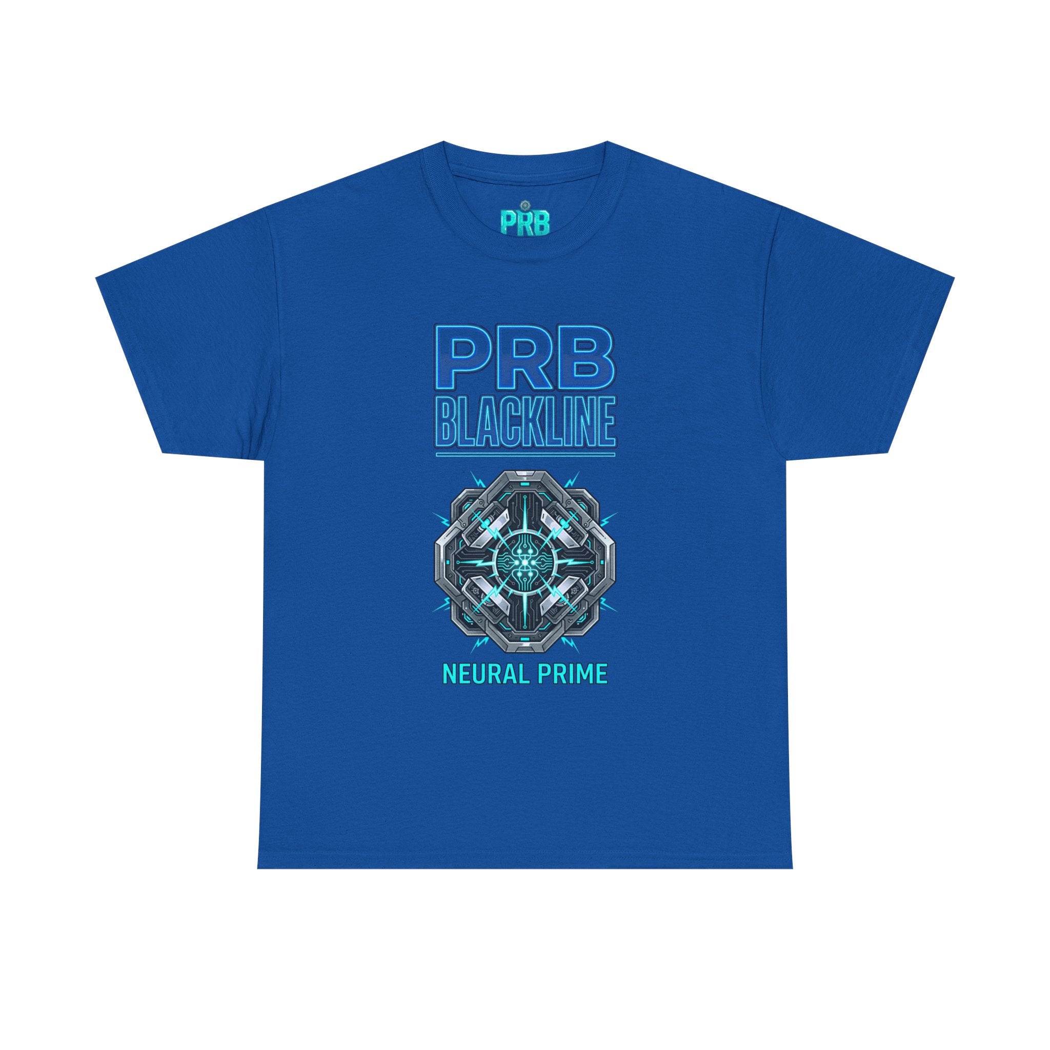 PRB Blackline Neural Prime Tech Tee — Futuristic Sci‑Fi Circuit Graphic T-Shirt by Printify
