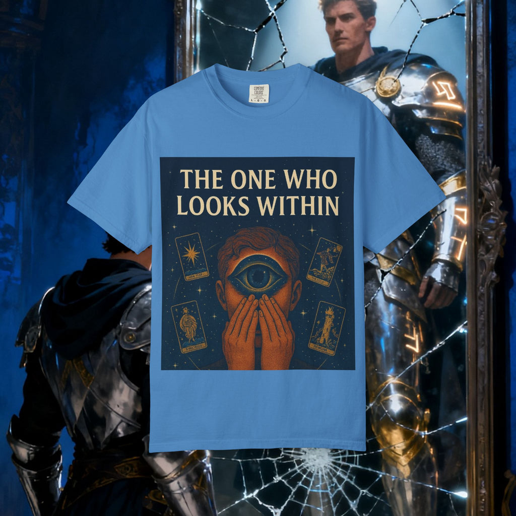PRB Tarot Eye T-Shirt — "The One Who Looks Within" Mystical Graphic Tee by Power Runs Black