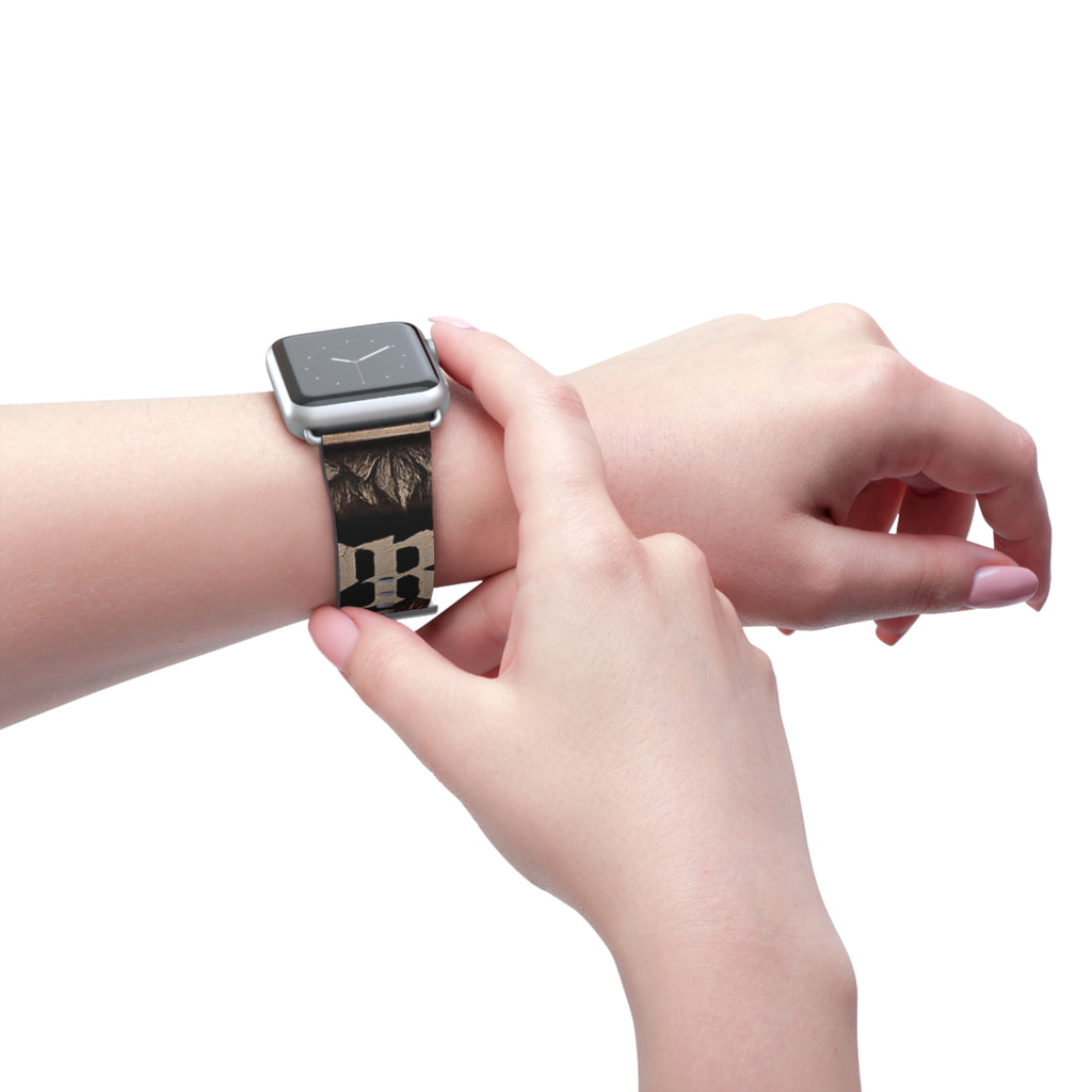 Power Runs Black PRB Blackline Tech Mystic All-Seeing Eye Watch Band — Vintage Occult Graphic Apple Watch Strap by Power Runs Black