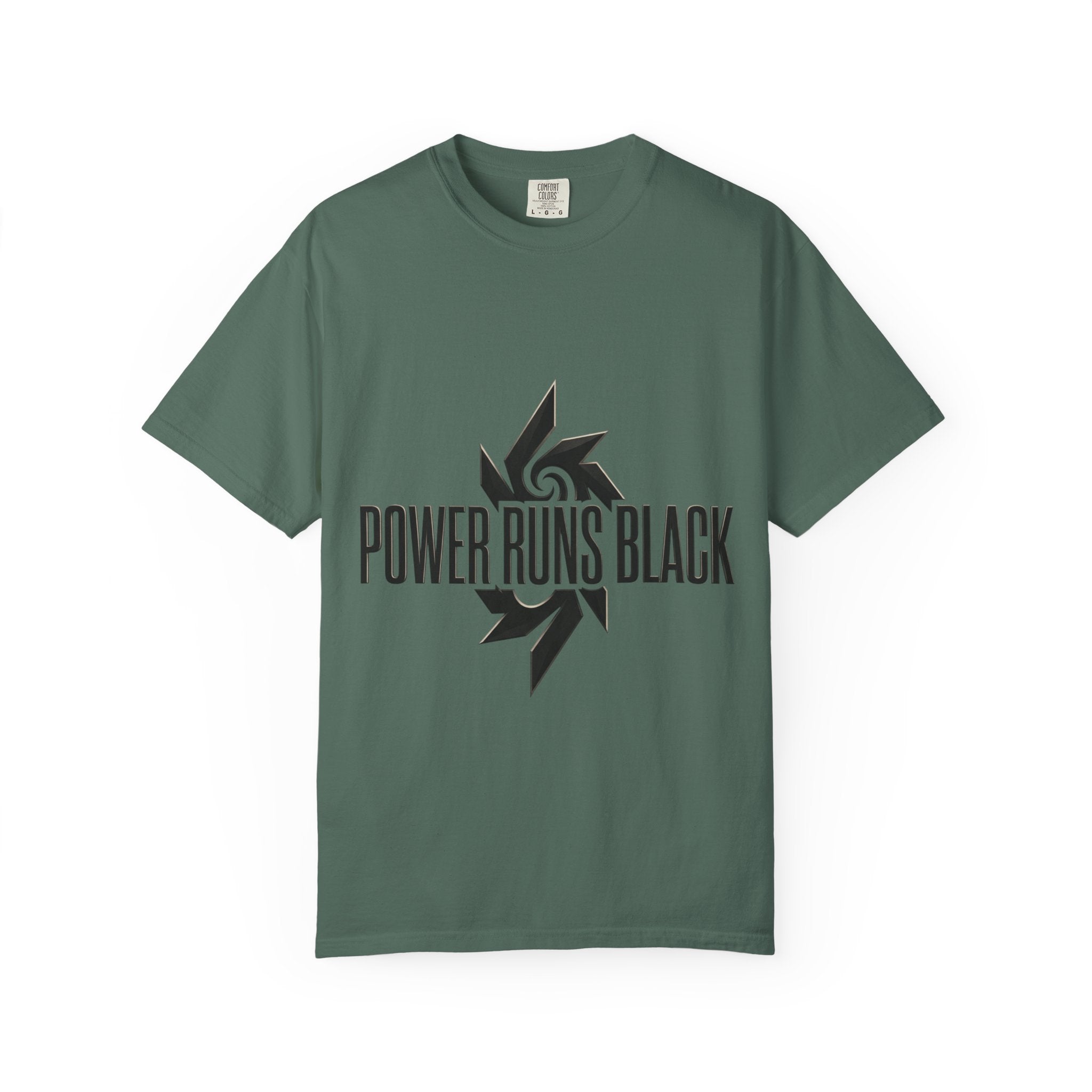 Power Runs Black PRB "Wear The Code" Mystic Shield T-Shirt — Geometric Sigil Graphic Tee by Printify