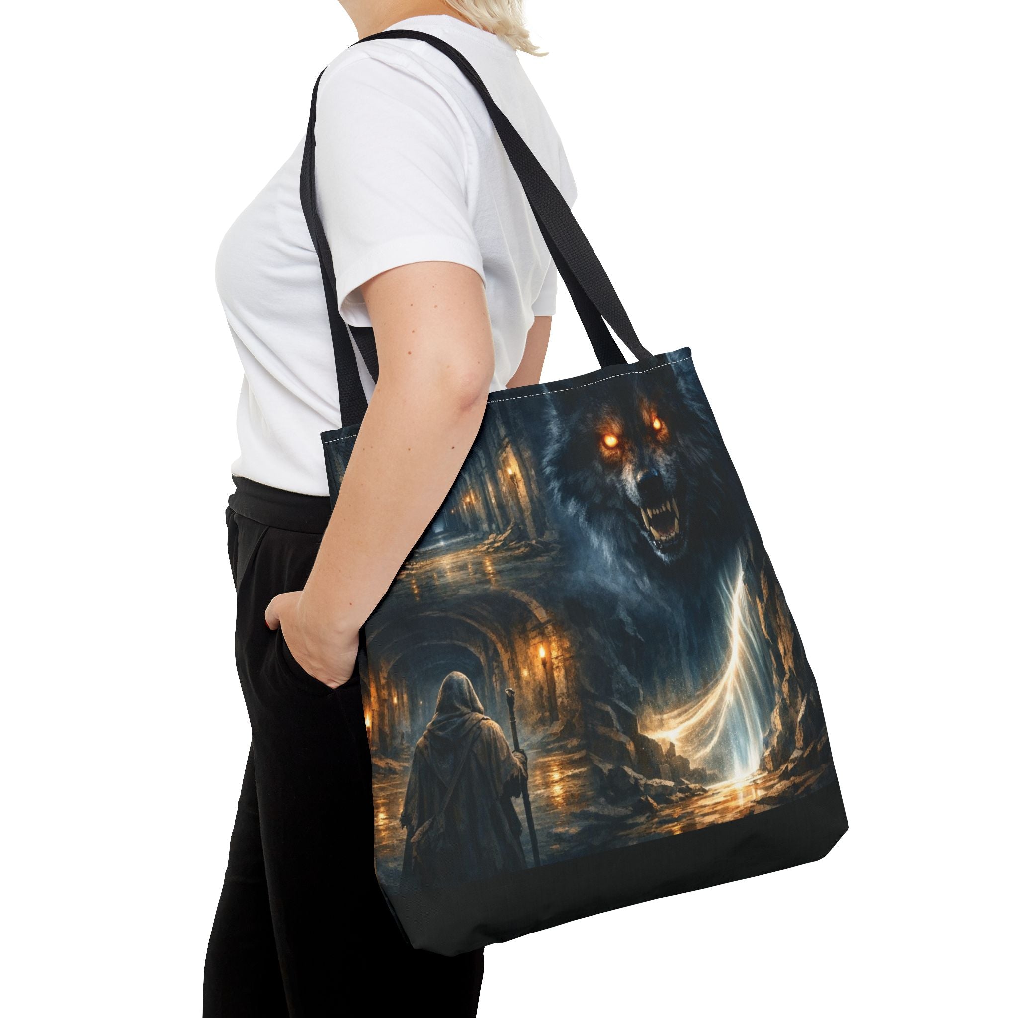 PRB The Echo Hounds Illustration Tote Bag | Gothic Horror Artwork by Printify
