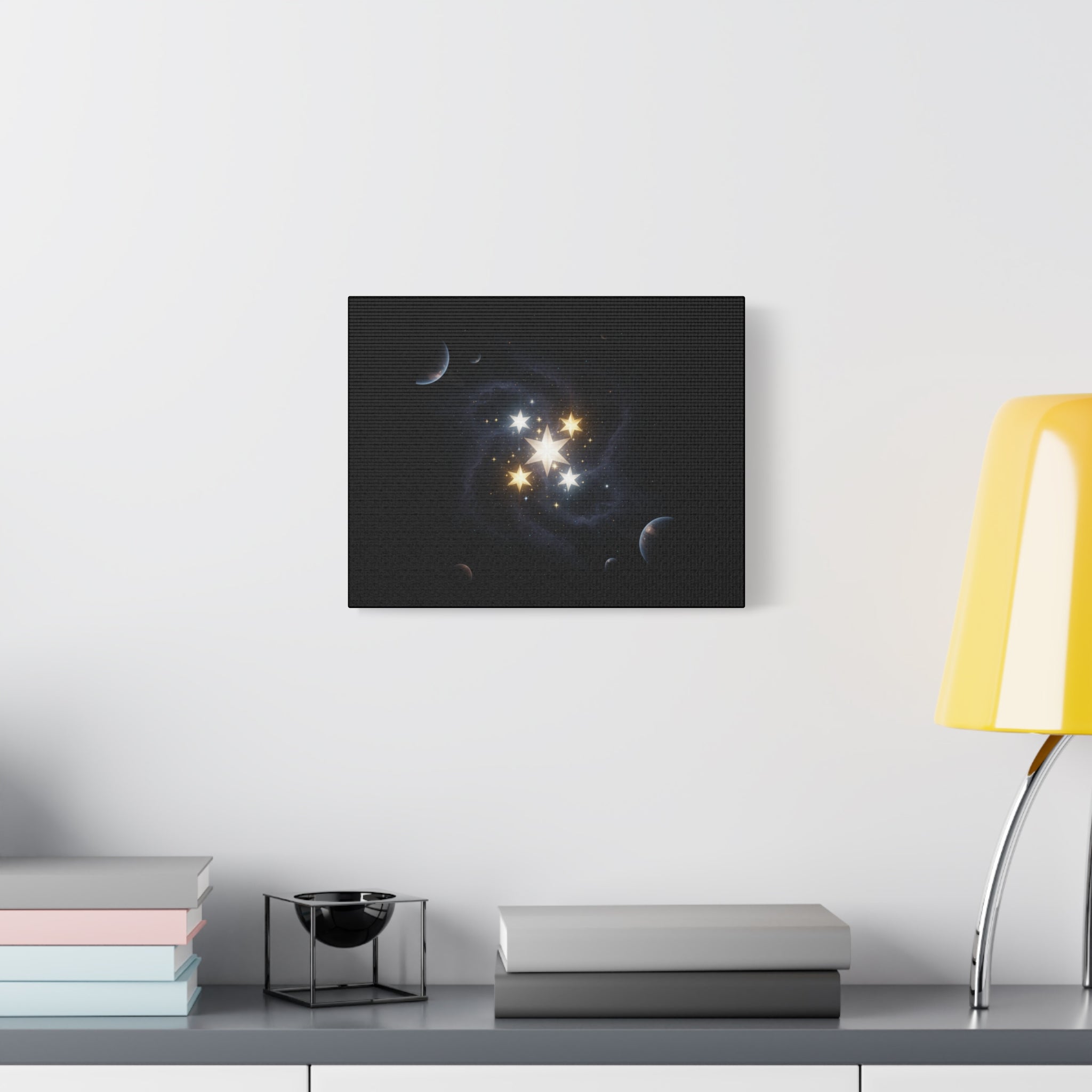 Power Runs Black PRB Glowing Star Constellation Canvas by Power Runs Black