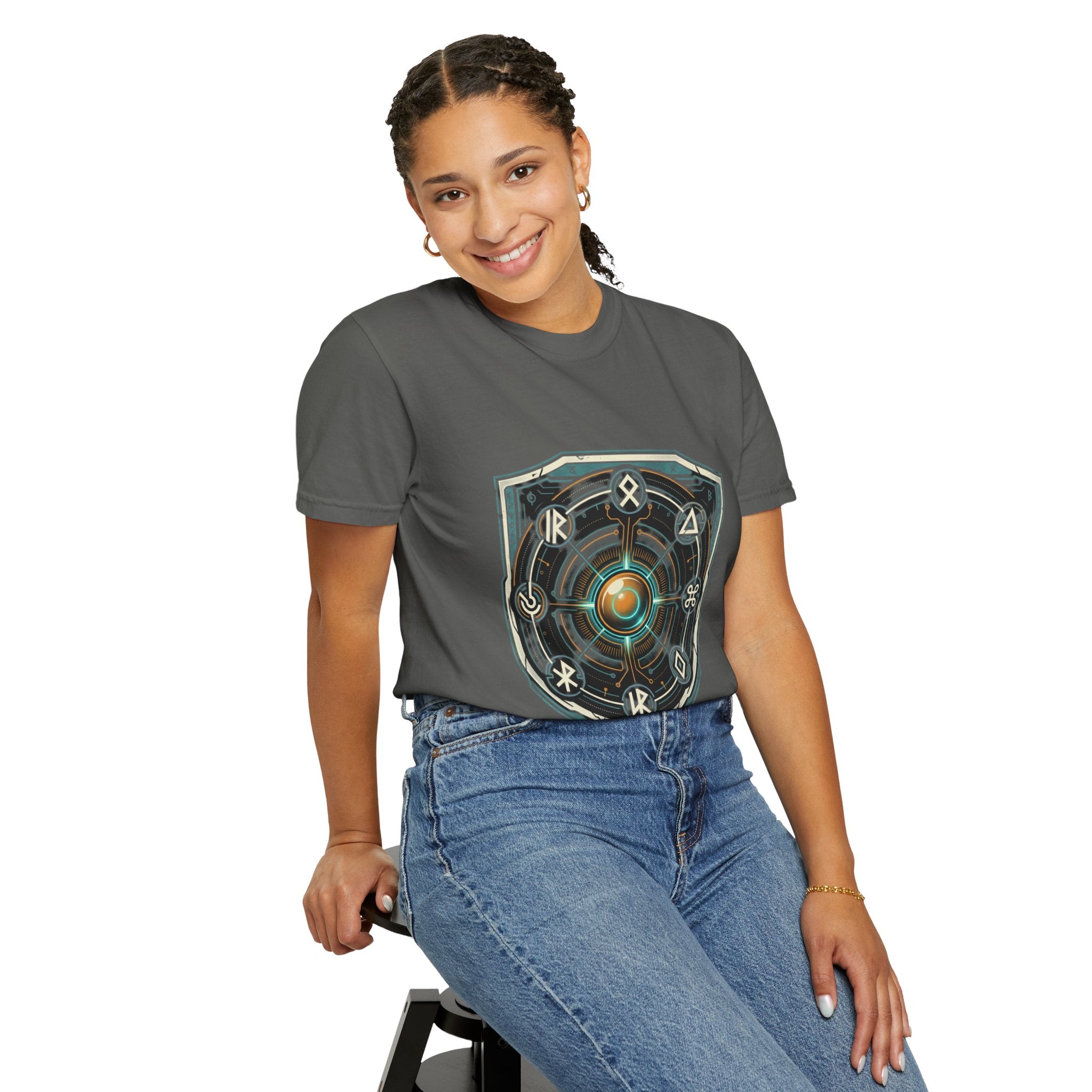 Power Runs Black PRB "Wear The Code" Mystic Shield T-Shirt — Geometric Sigil Graphic Tee by Power Runs Black