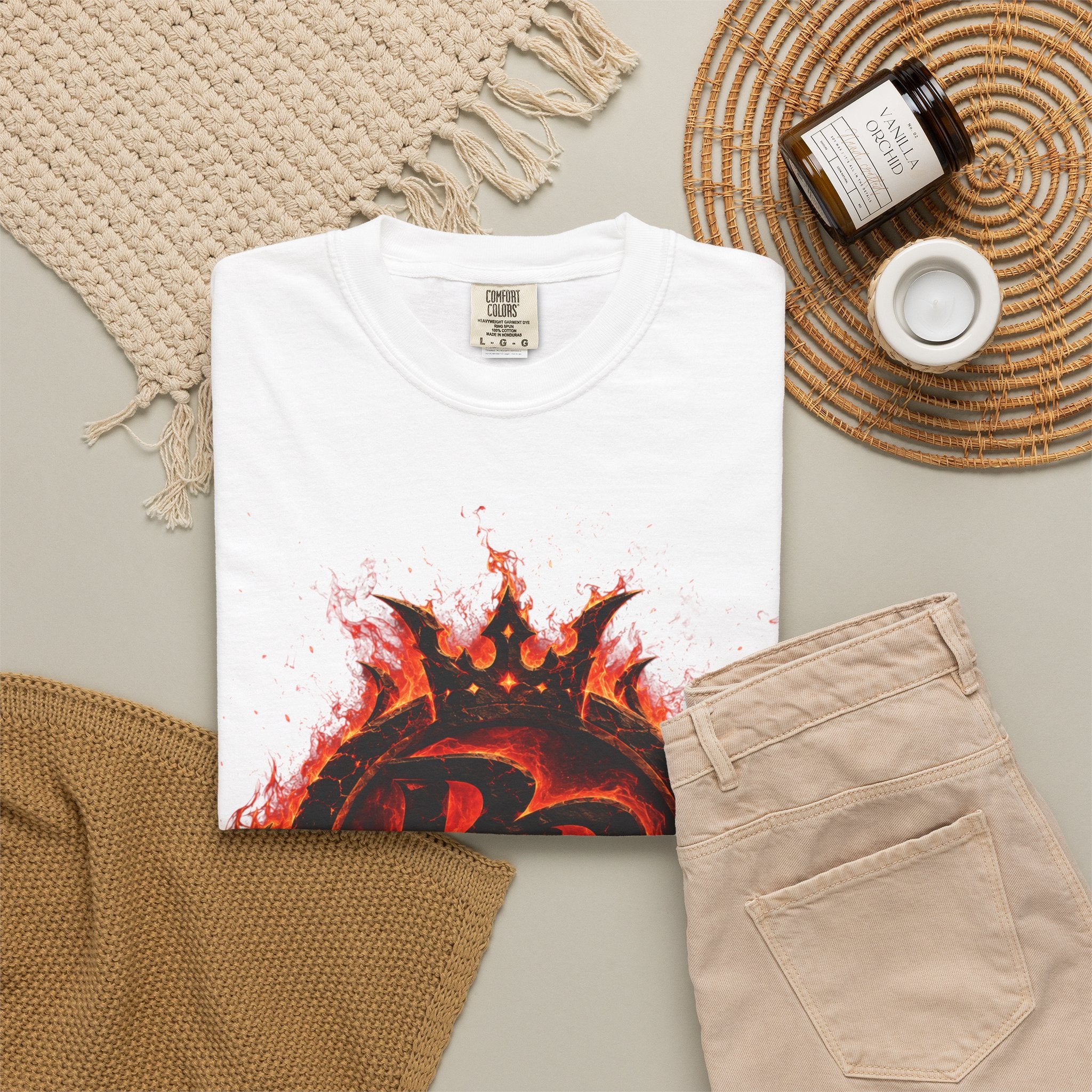 Power Runs Back PRB Flame Logo T-shirt | Fiery Emblem Tee, Grunge Rock Chic by Power Runs Black