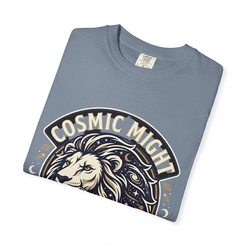 PRB Starforged Flex Cosmic Might Unleashed Lion Graphic T-Shirt — "Unleashed" Inspirational Lion Tee by Power Runs Black