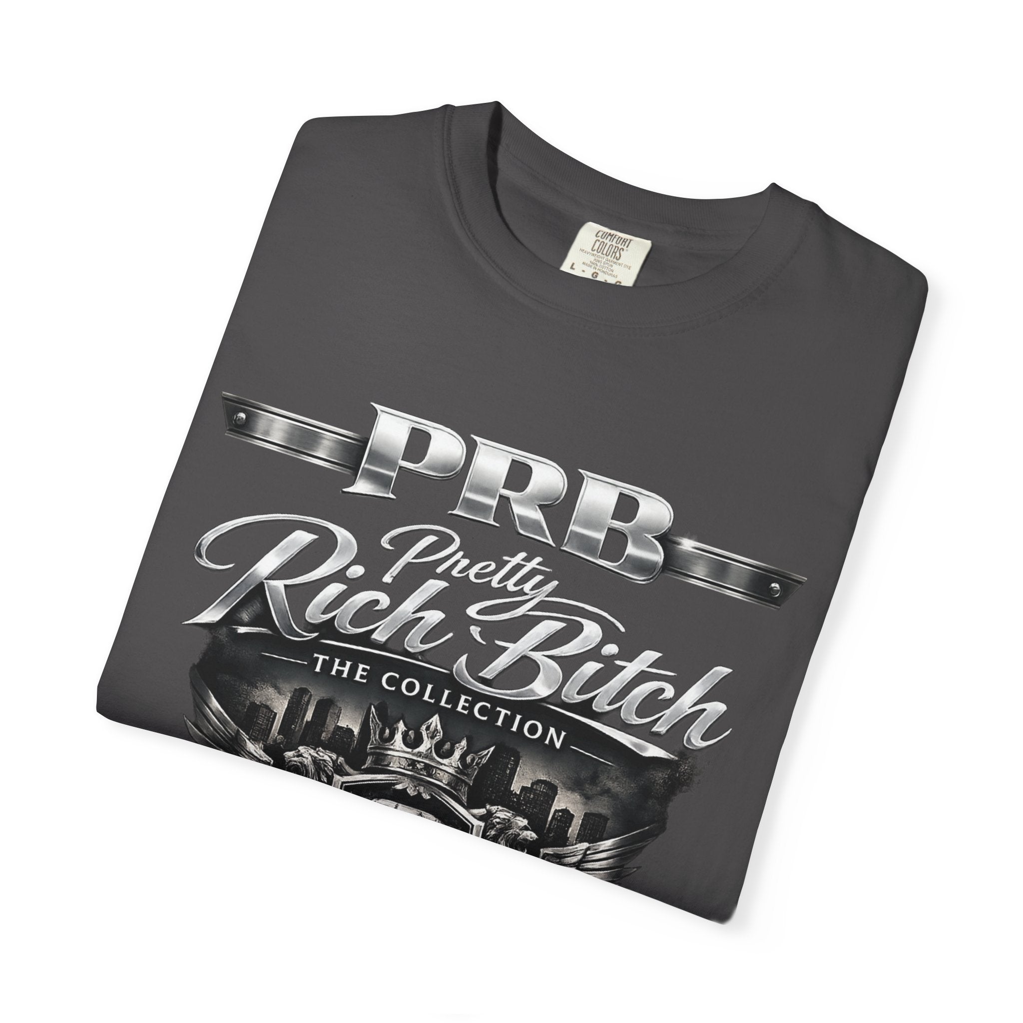 PRB Rebel Biker Crest T-Shirt | Vintage Motorcycle Emblem Tee by Power Runs Black