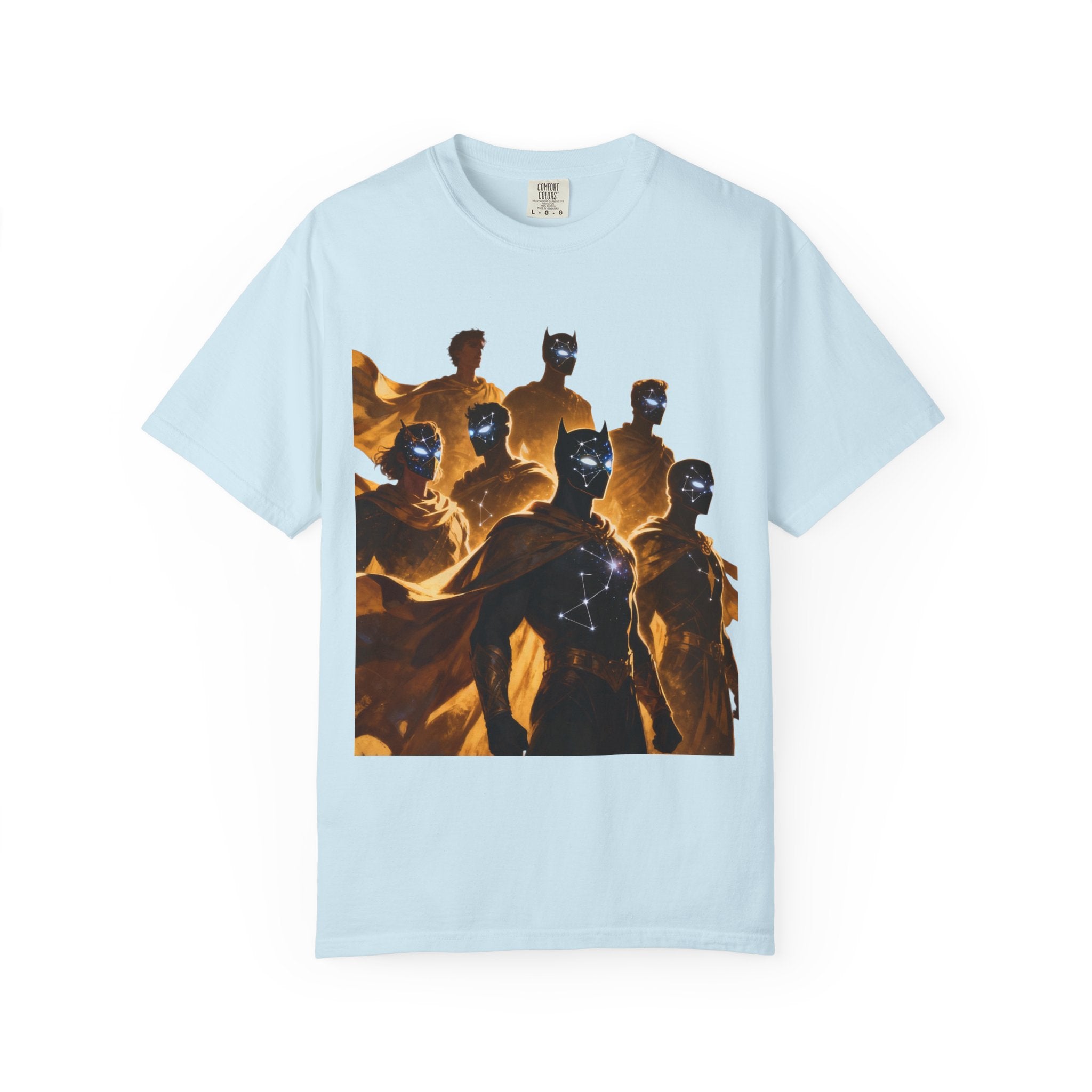 PRB Cosmic Heroes Graphic Tee (Golden Cloaks & Starry Faces) by Power Runs Black