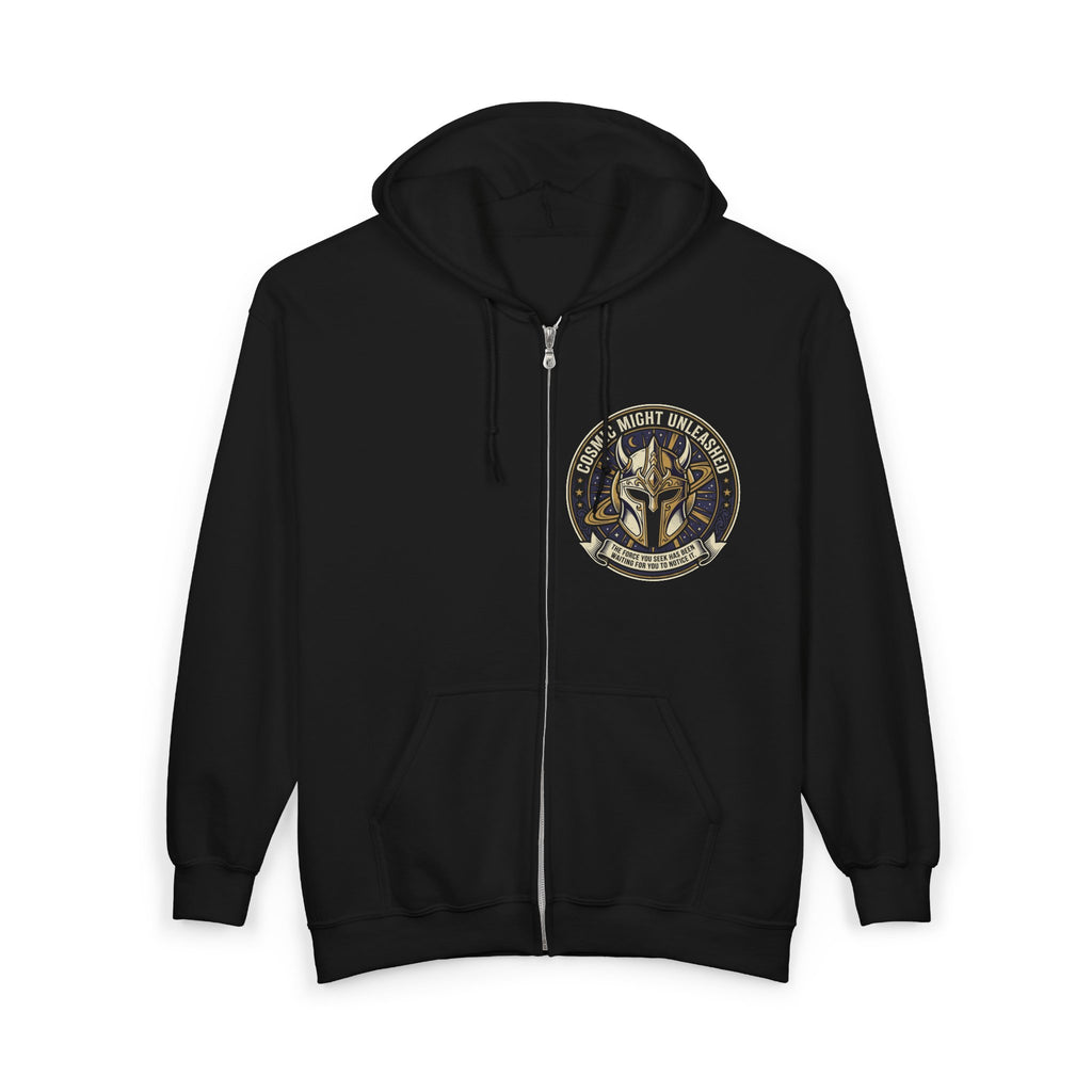 PRB Full-Zip Hoodie — Cosmic Night Unleashed Graphic by Power Runs Black