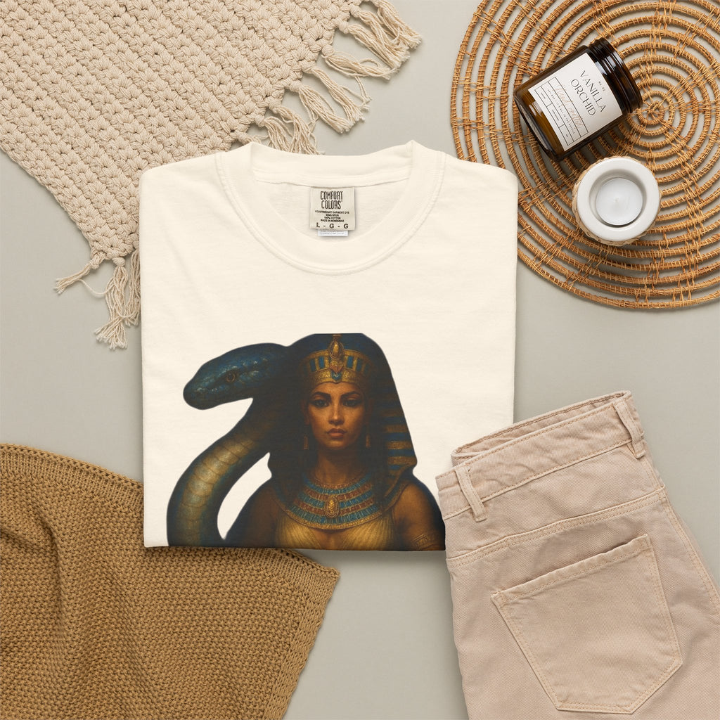 PRB Egyptian Goddess with Snake T-Shirt | Pharaoh Serpent Art Tee by Power Runs Black