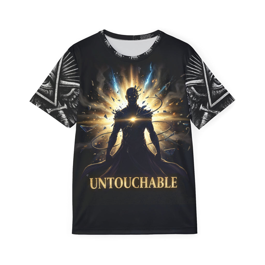 PRB Untouchable Power Graphic Jersey — Men's All-Over-Print Athletic Tee by Power Runs Black