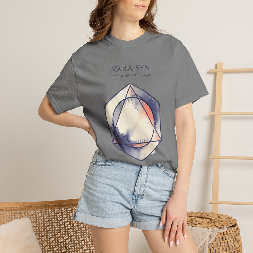 Power Runs Black PRB Abstract Geometric Tee — “Ivara Sen: Feeling Dissolves Boundaries” by Power Runs Black